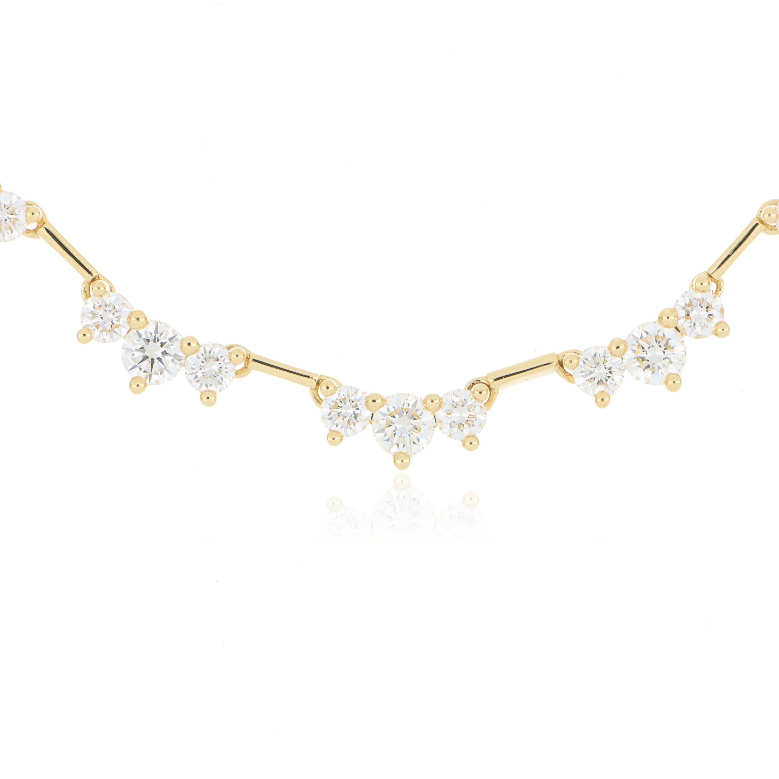 18k Yellow Gold Diamond Necklace - Charles Koll Jewelers