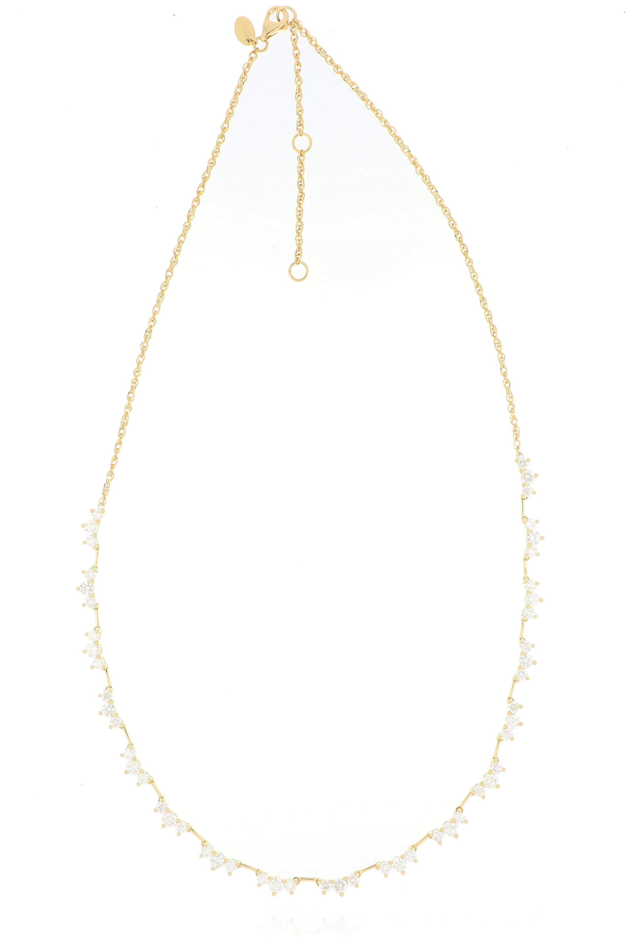 18k Yellow Gold Diamond Necklace - Charles Koll Jewelers