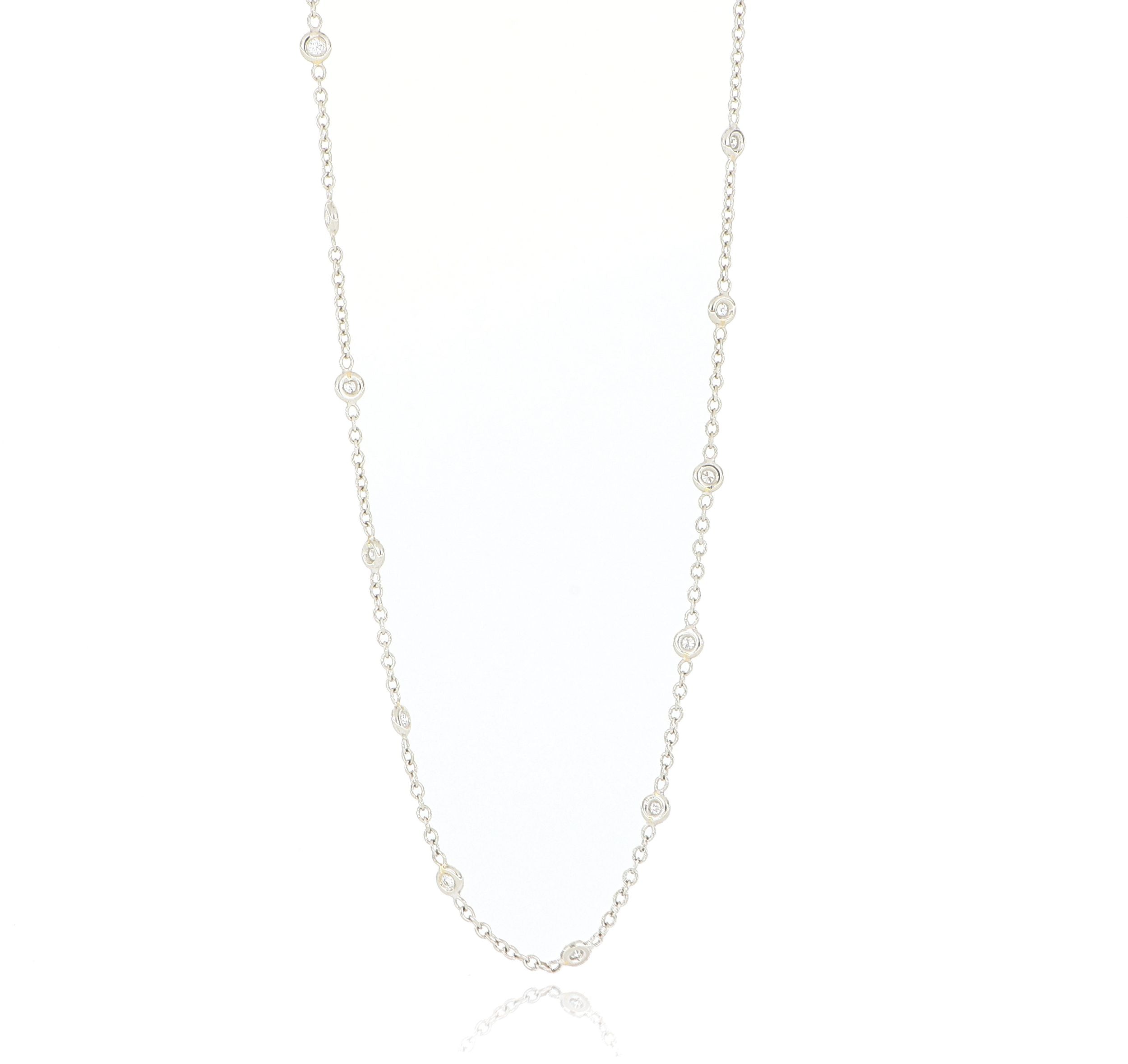 Platinum Diamonds by the Yard Necklace - Charles Koll Jewelers