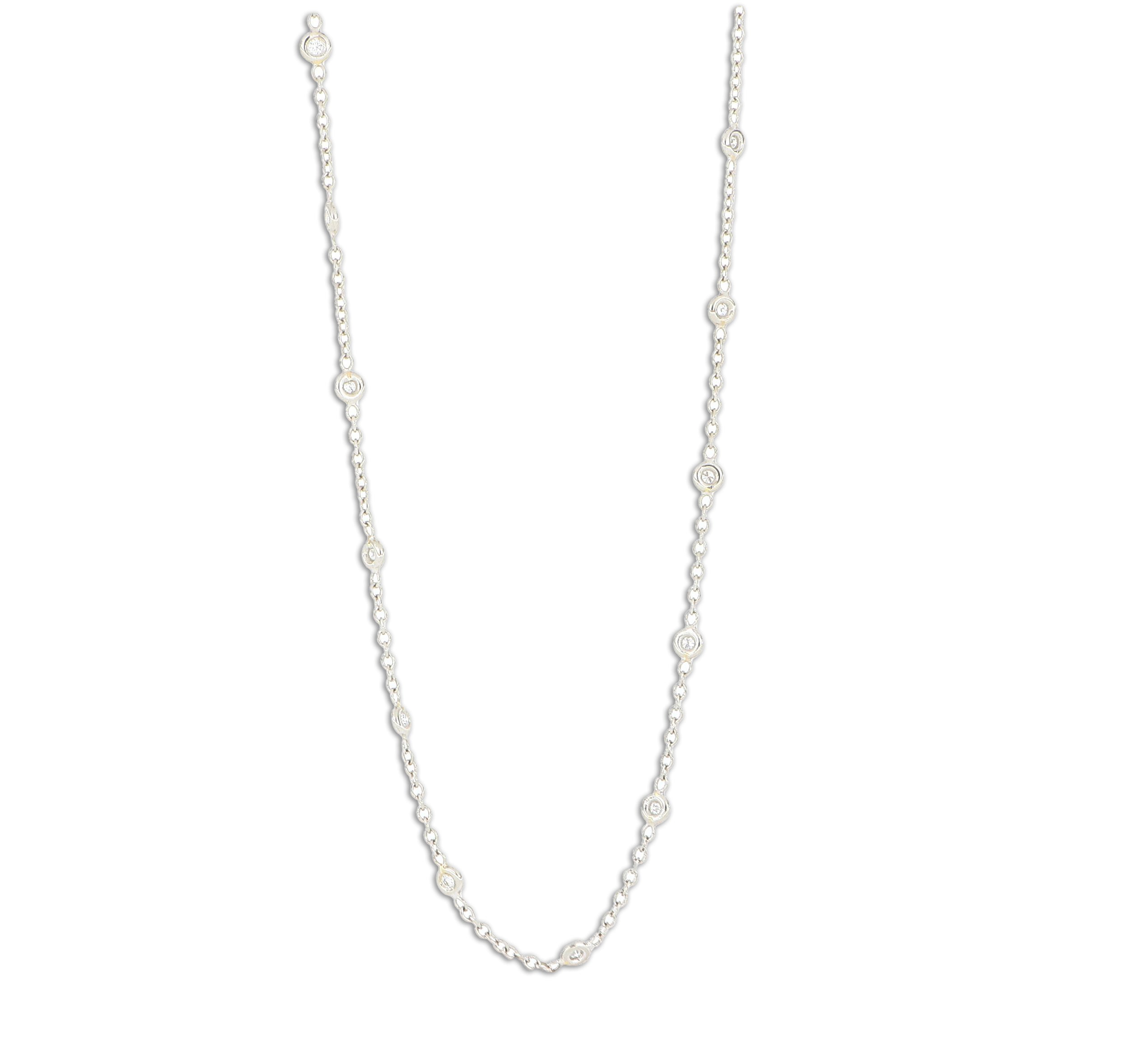 Platinum Diamonds by the Yard Necklace