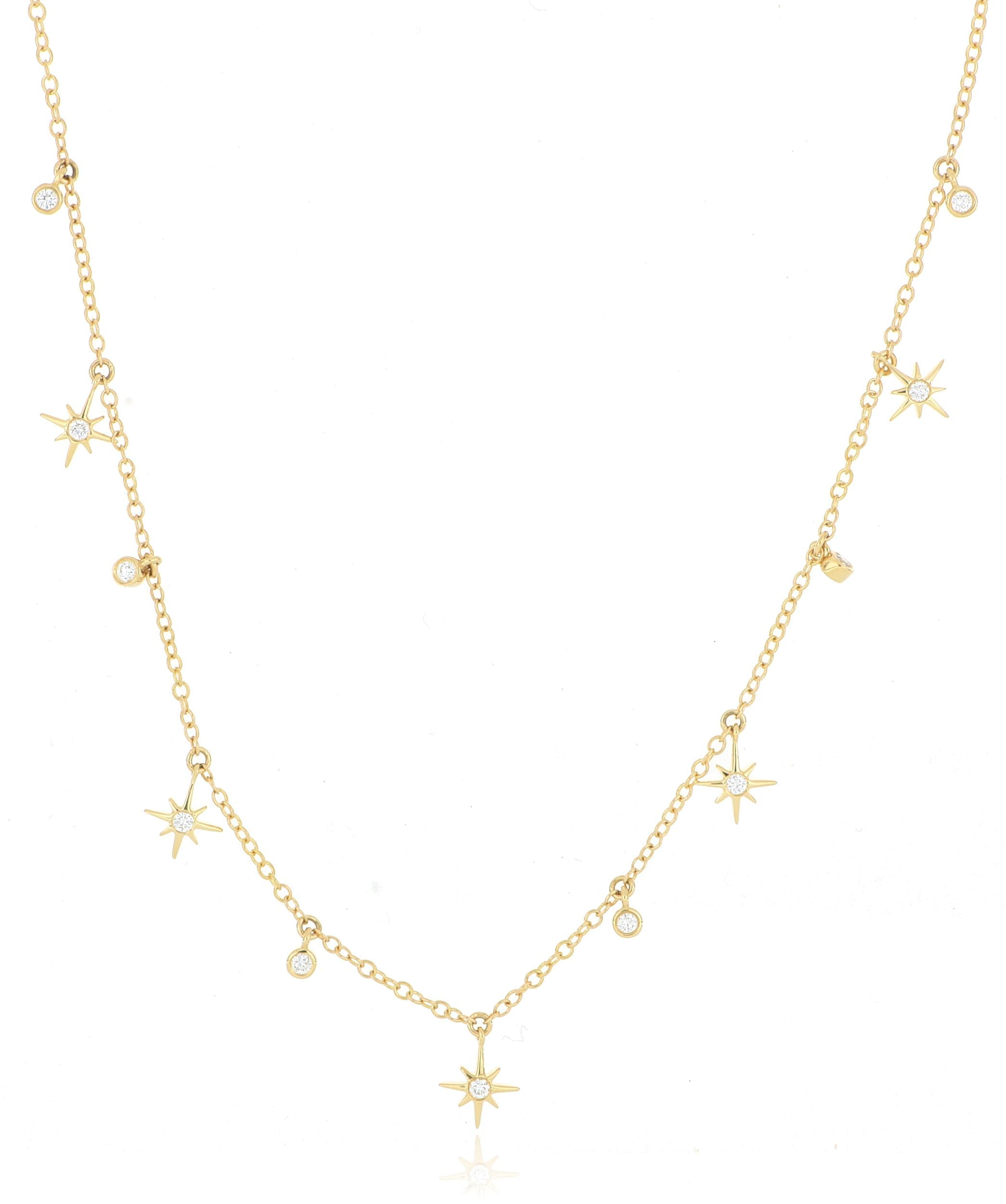 18k Yellow Gold Diamond Necklace - Charles Koll Jewelers