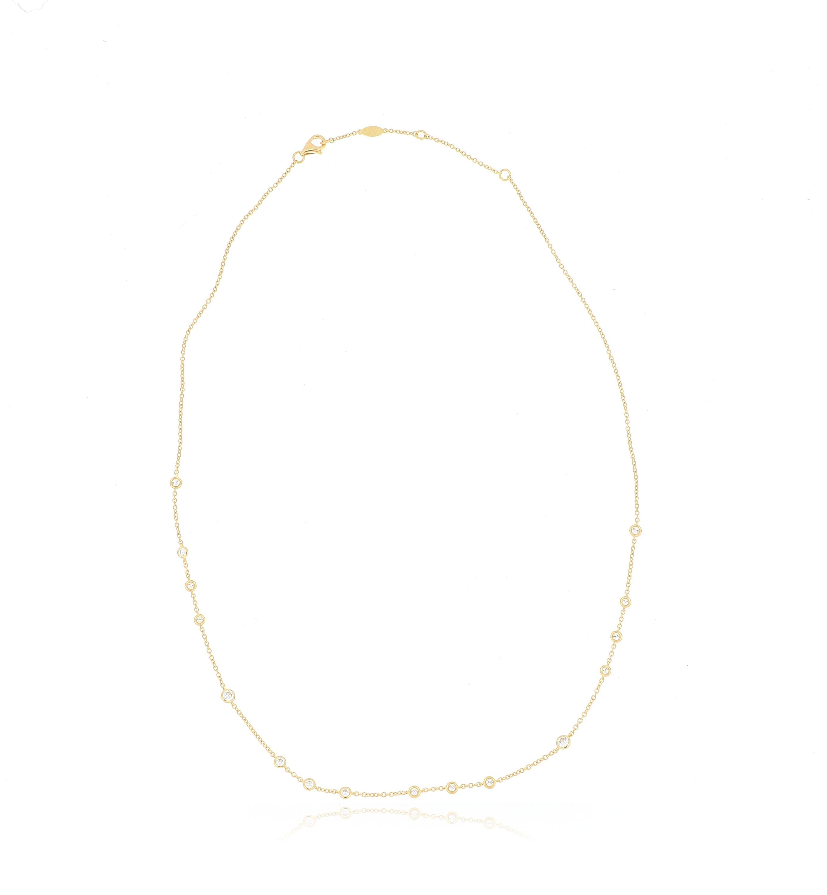 18k Yellow Gold Diamond Necklace