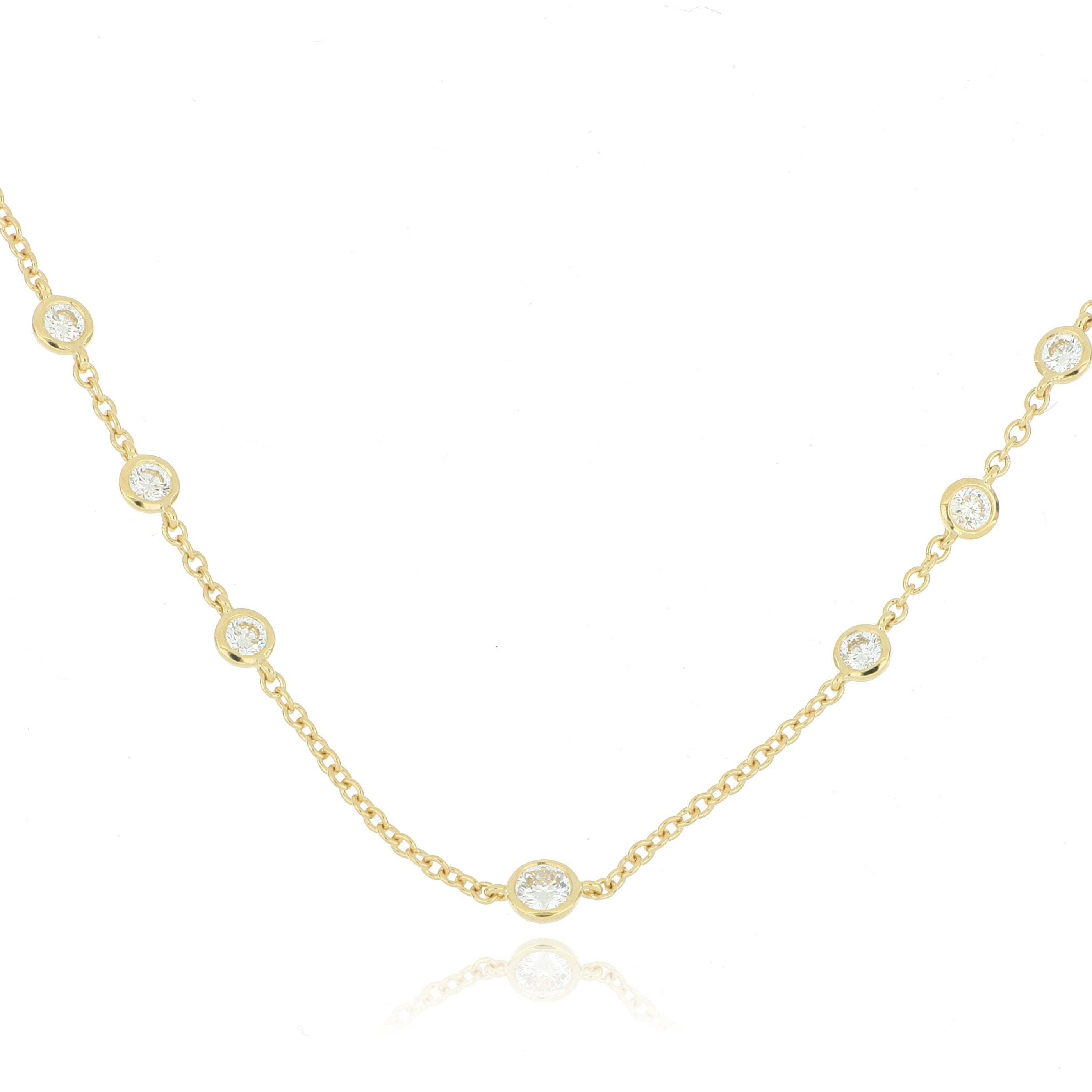 18k Yellow Gold Diamond Necklace