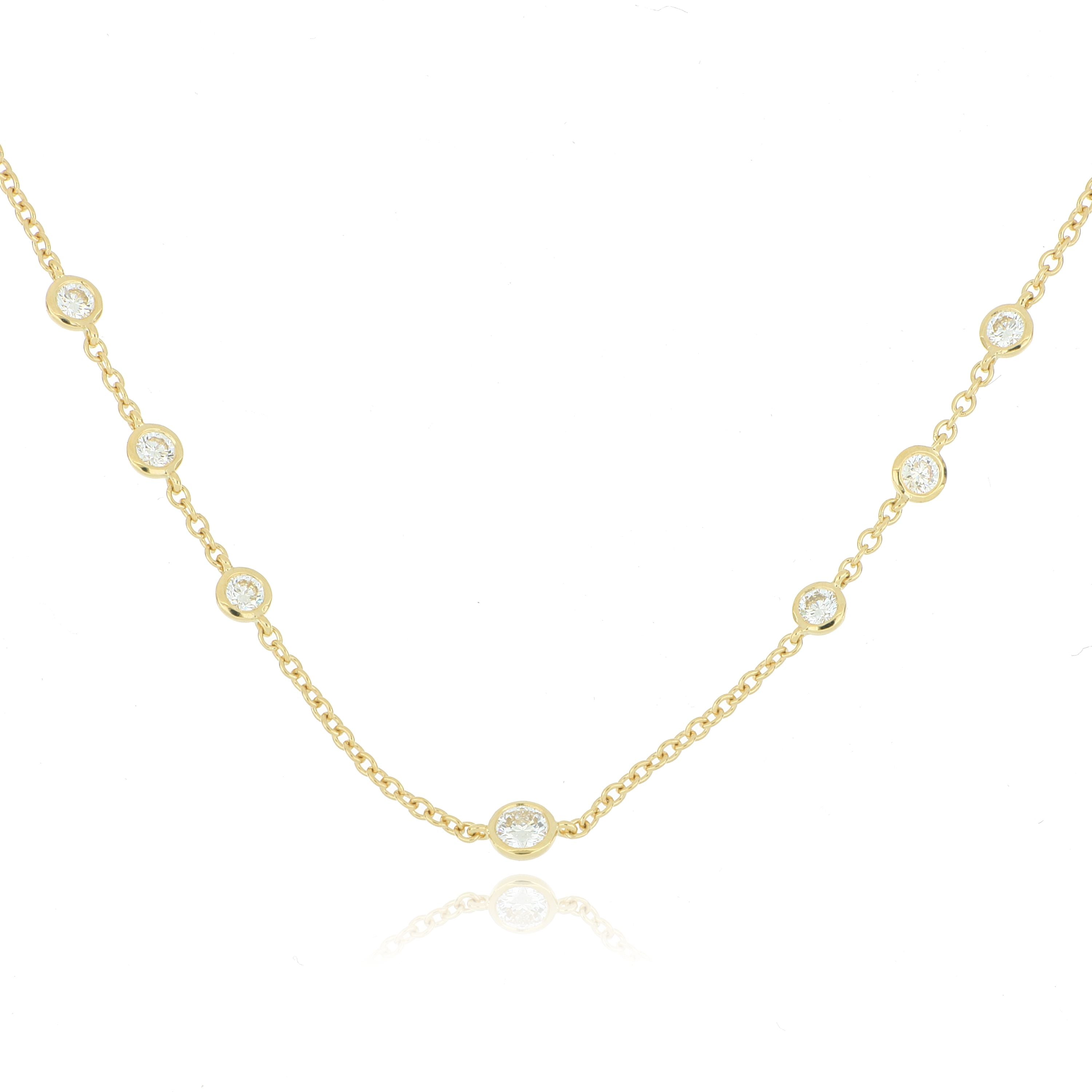 18k Yellow Gold Diamond Necklace