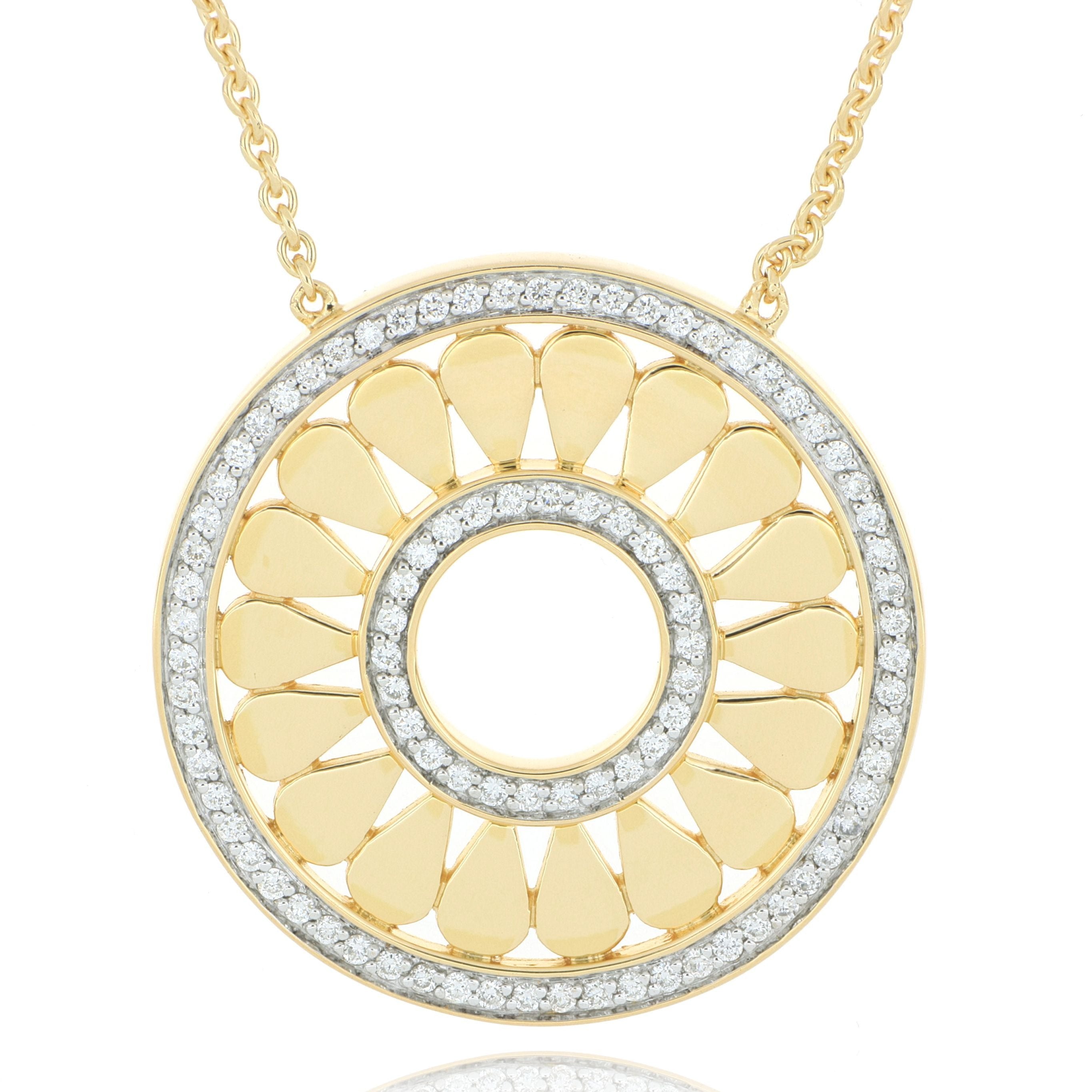 18k Yellow Gold Diamond Fashion Necklace