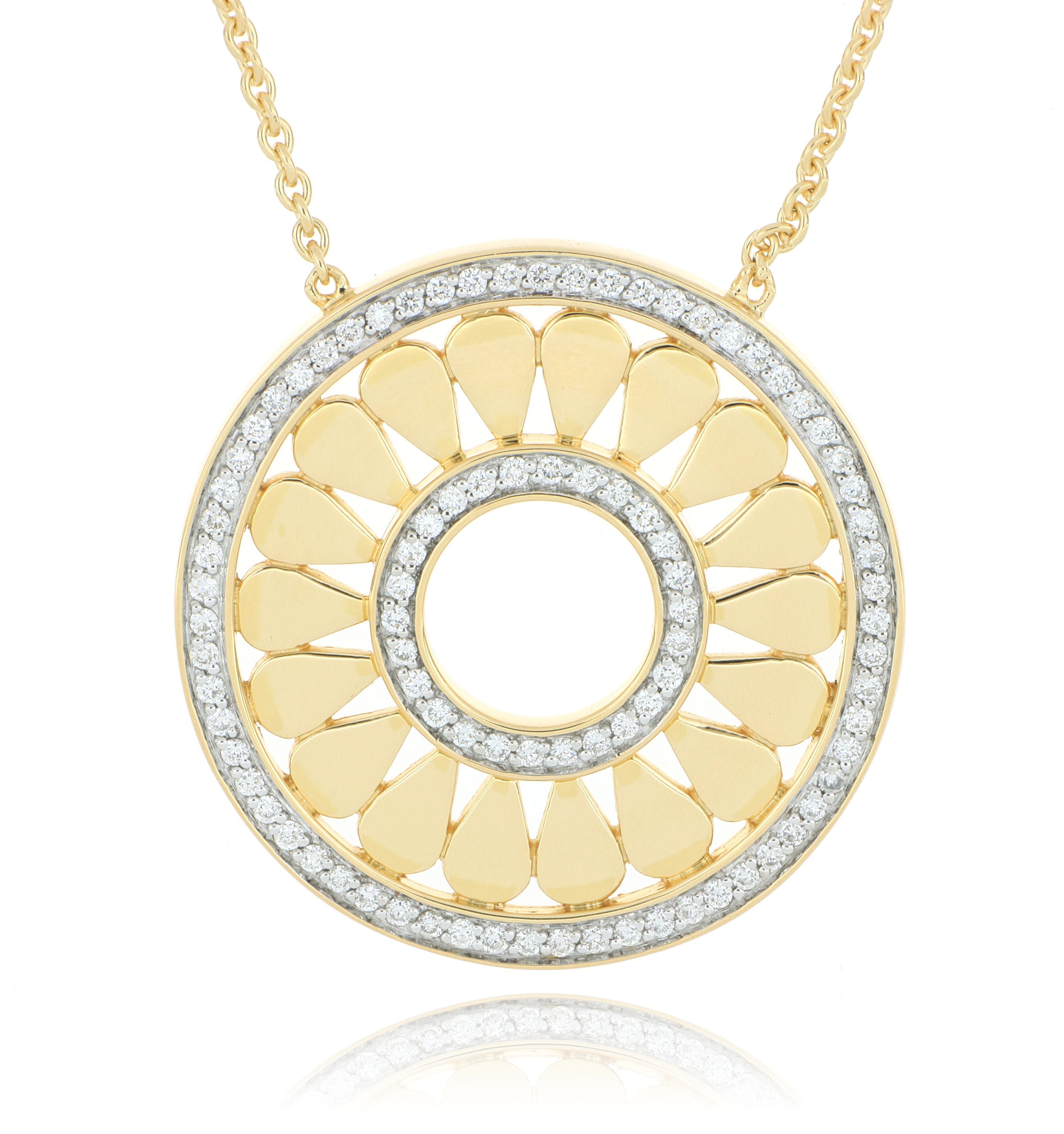 18k Yellow Gold Diamond Fashion Necklace