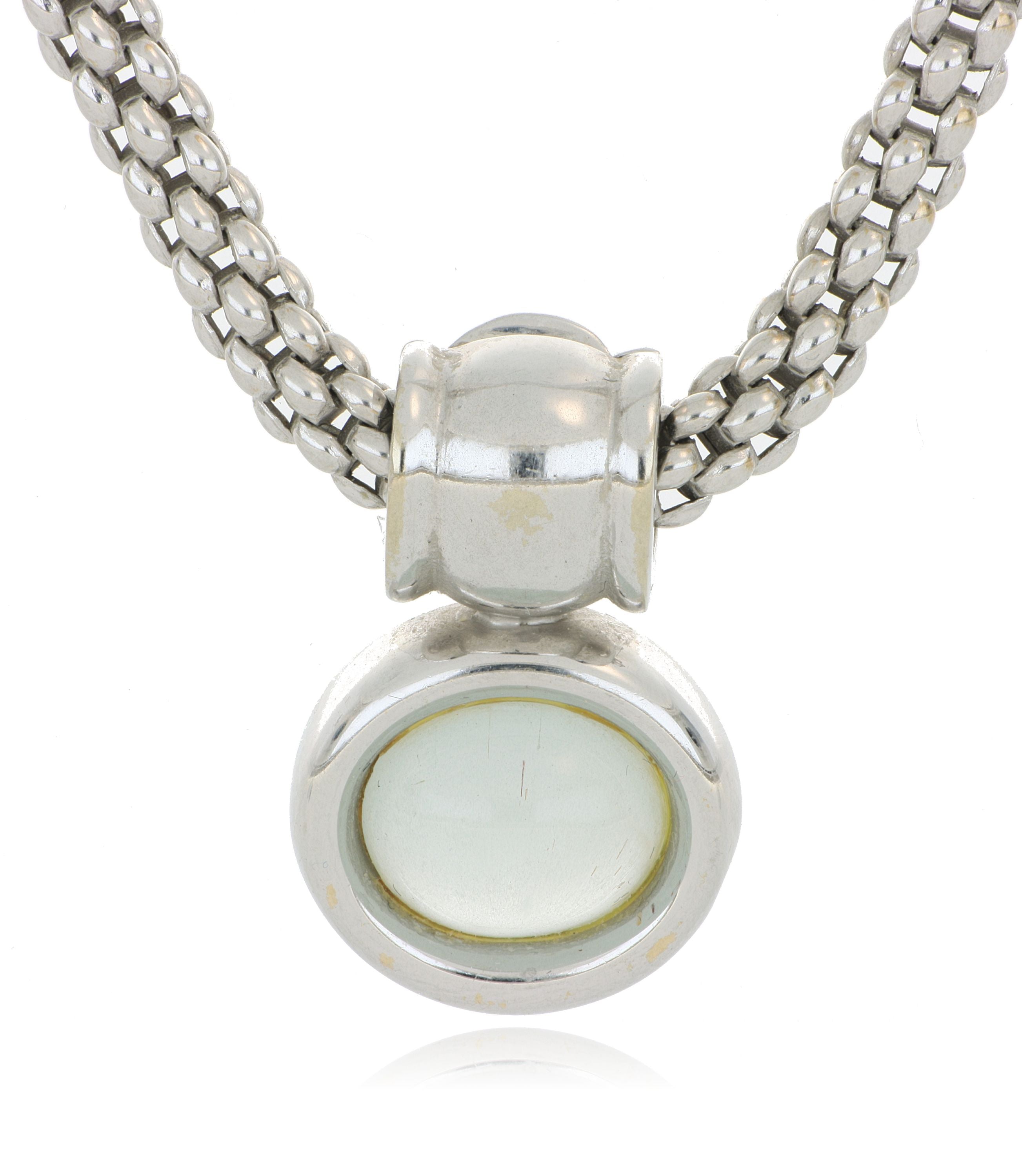 18k White Gold FOPE Moonstone Necklace