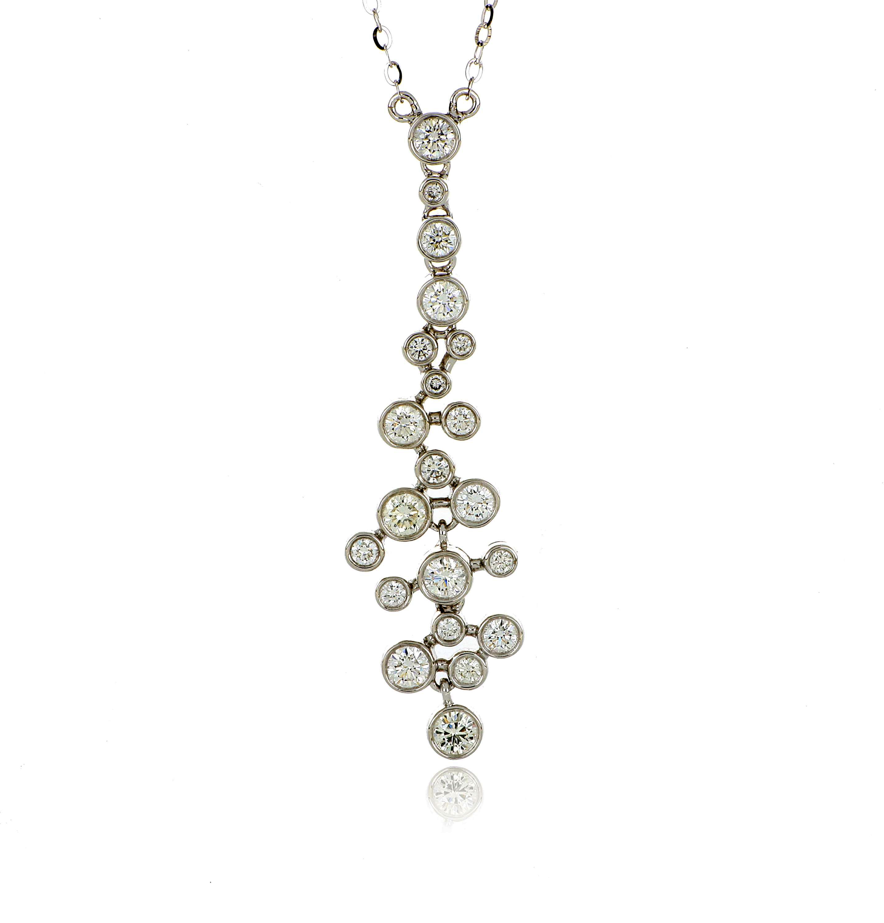 18k White Gold Diamond Necklace