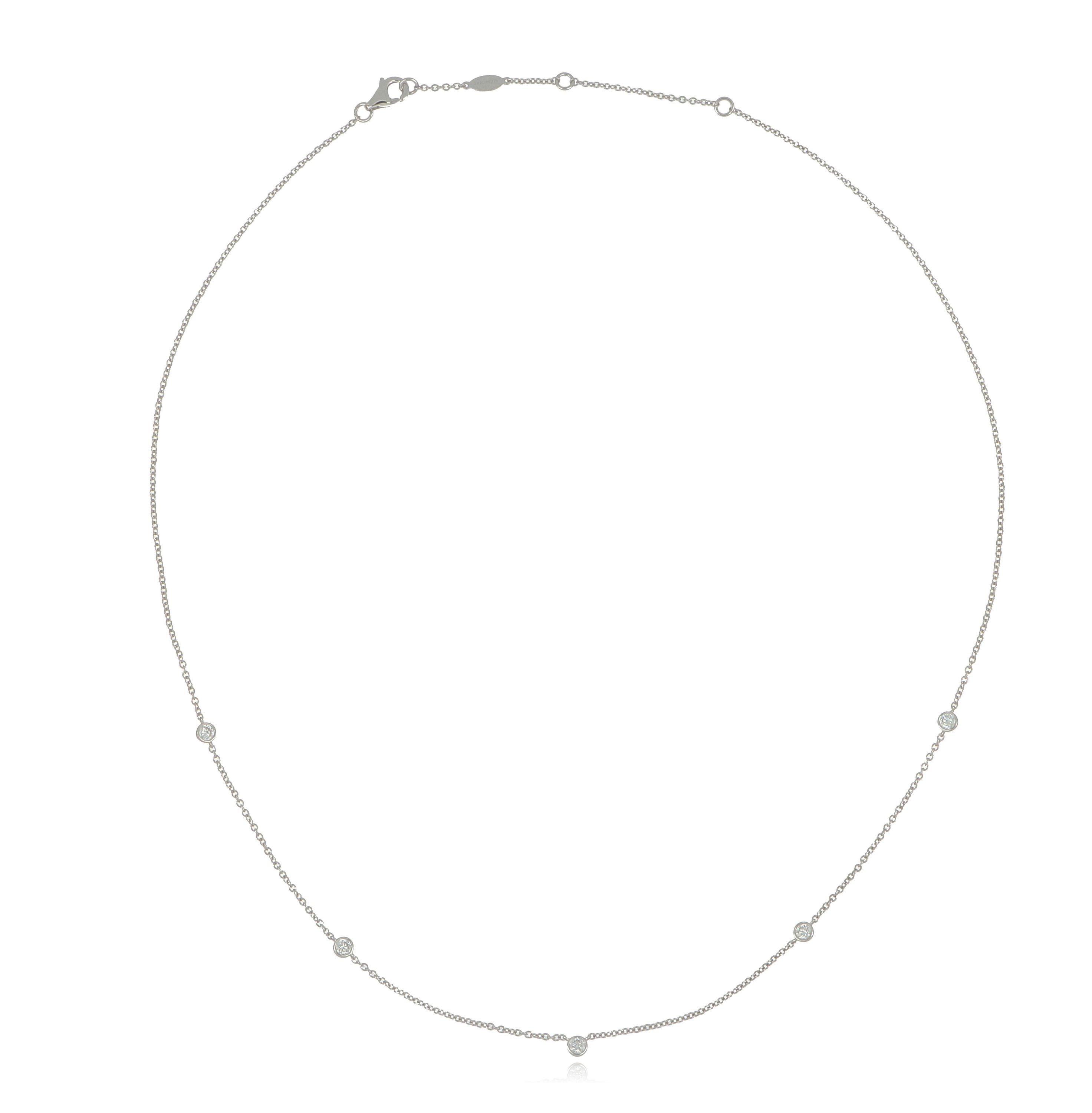 18k White Gold Diamond Cascade Necklace