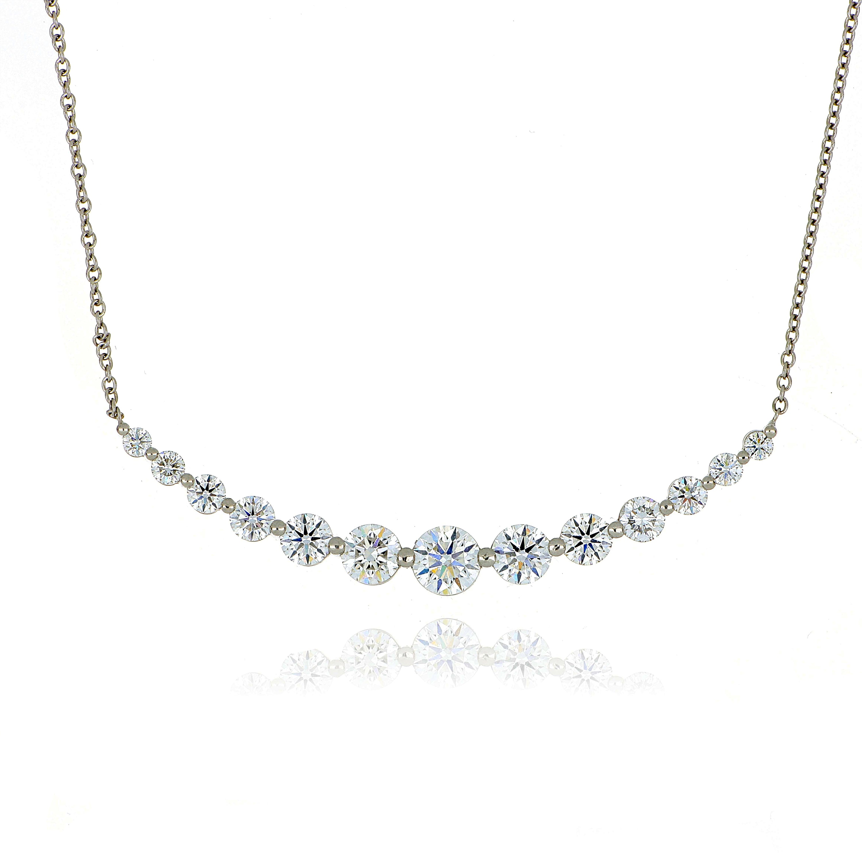 Platinum Graduated Diamond Necklace