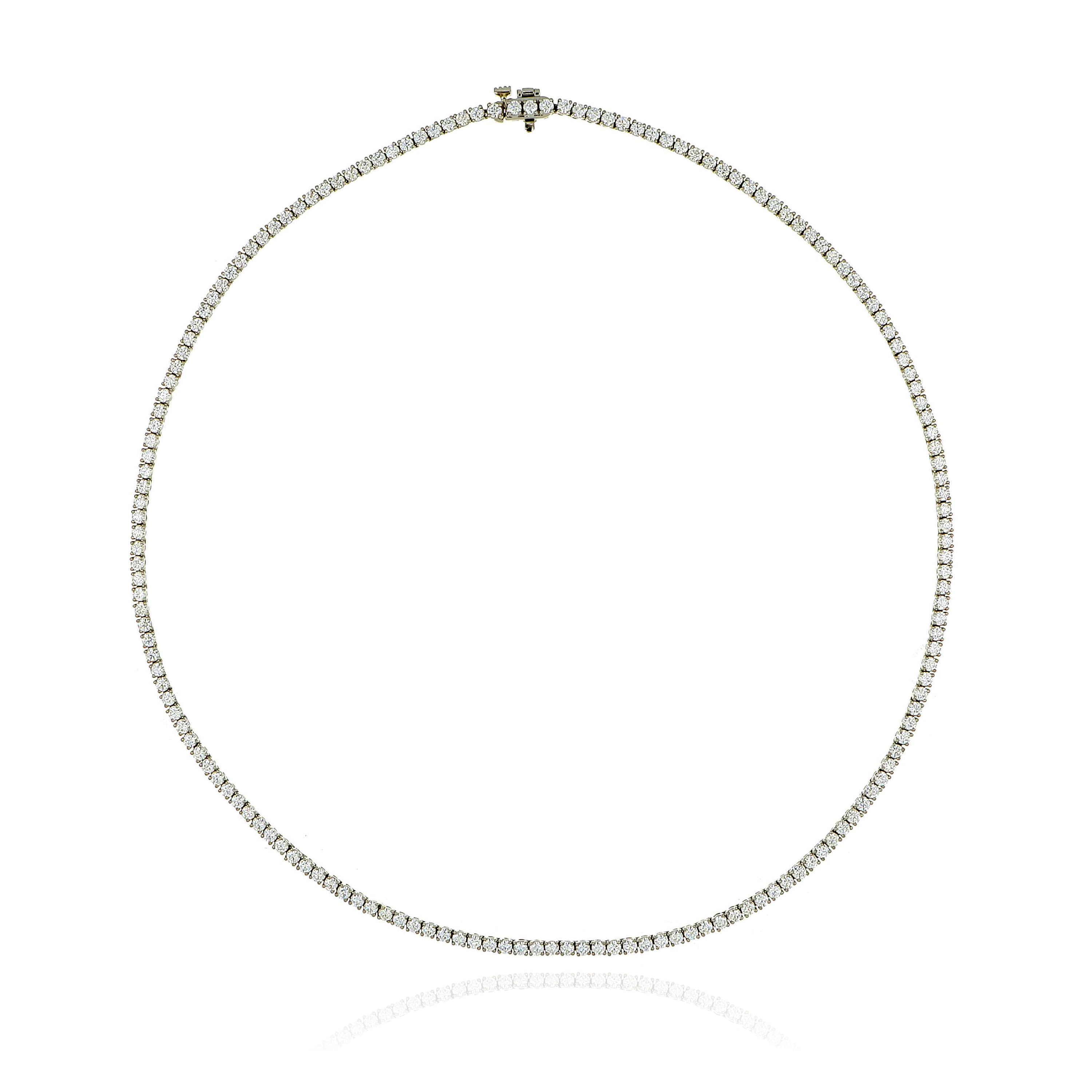 Platinum Diamond Tennis Necklace