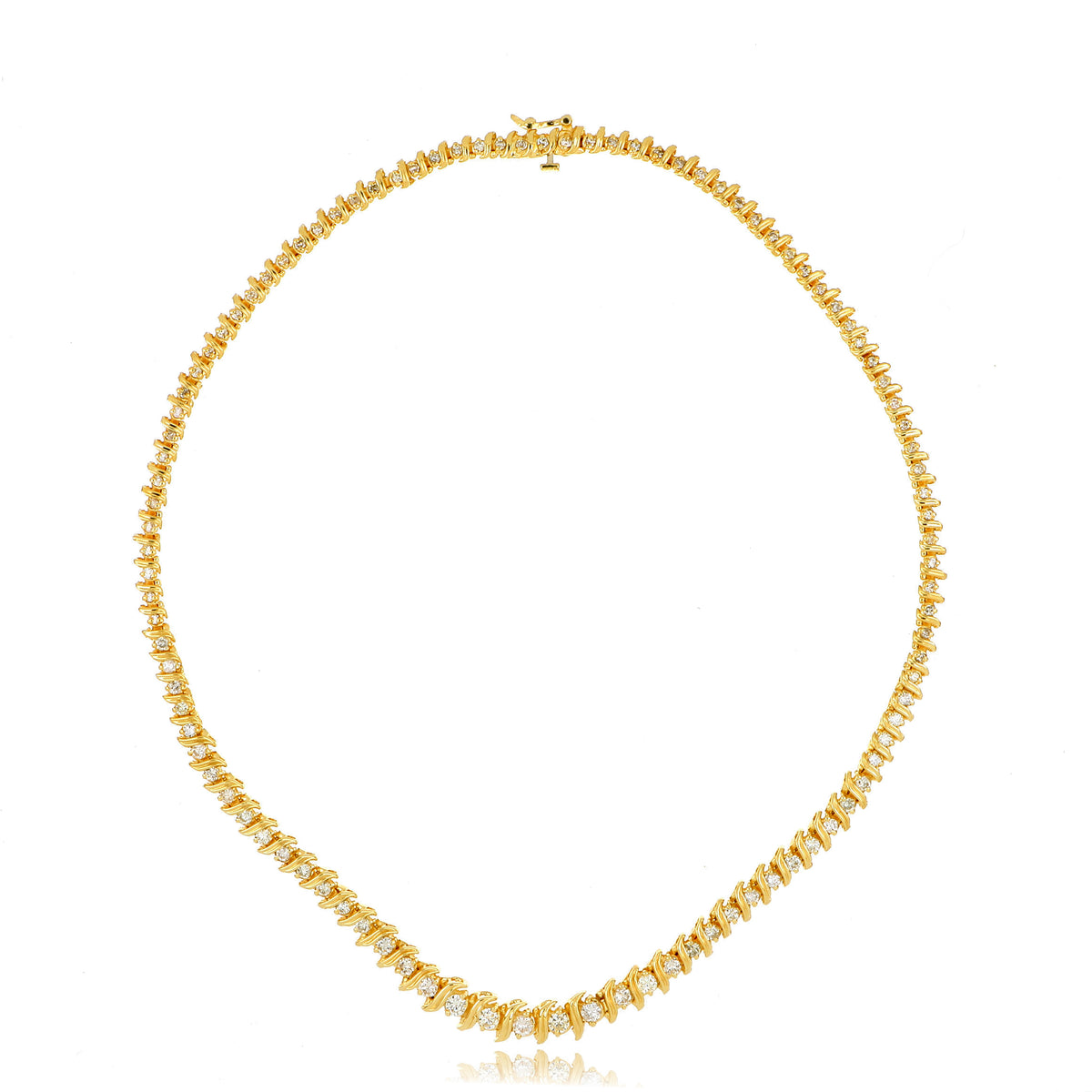 14k Yellow Gold Diamond Necklace
