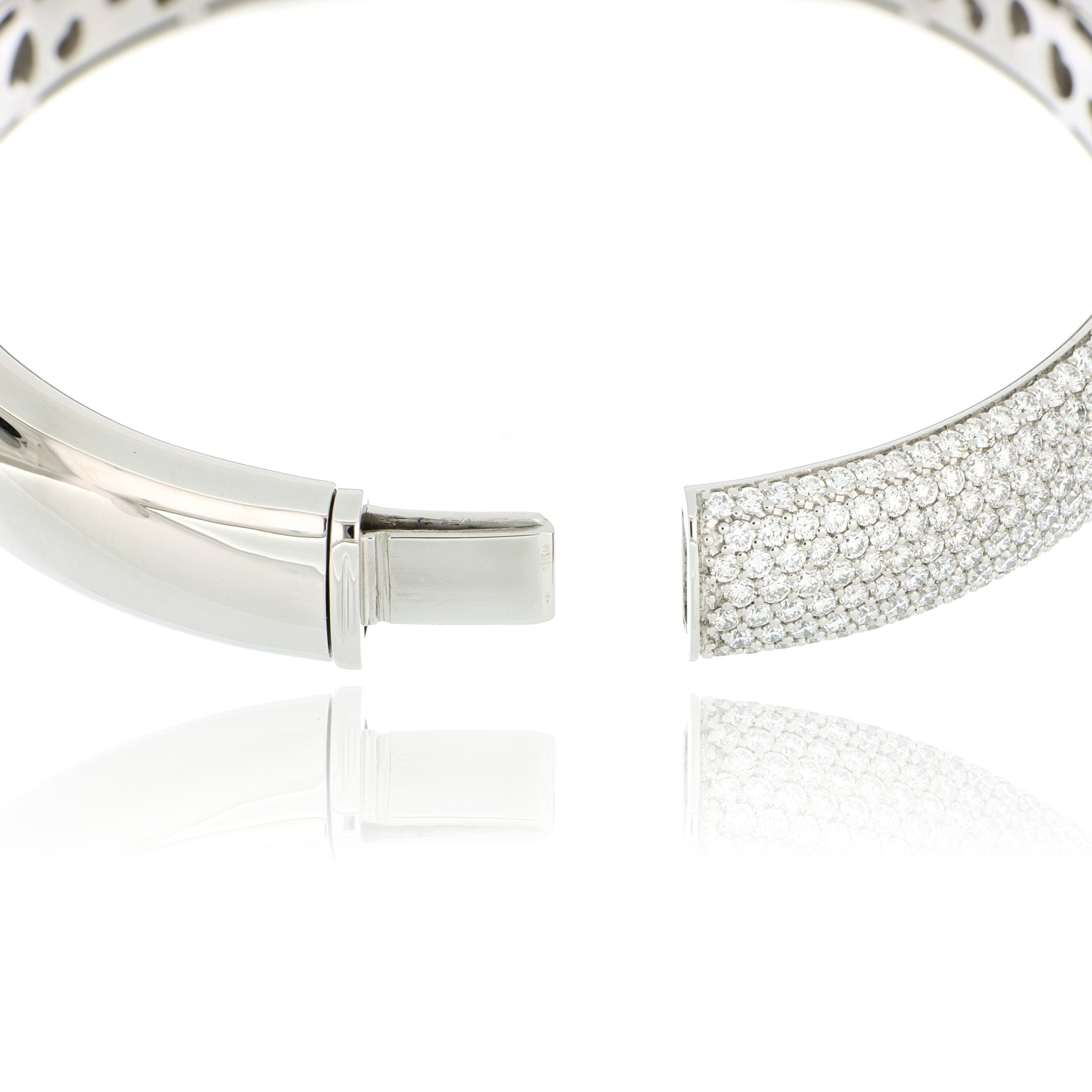 Platinum Hearts On Fire Diamond Bangle