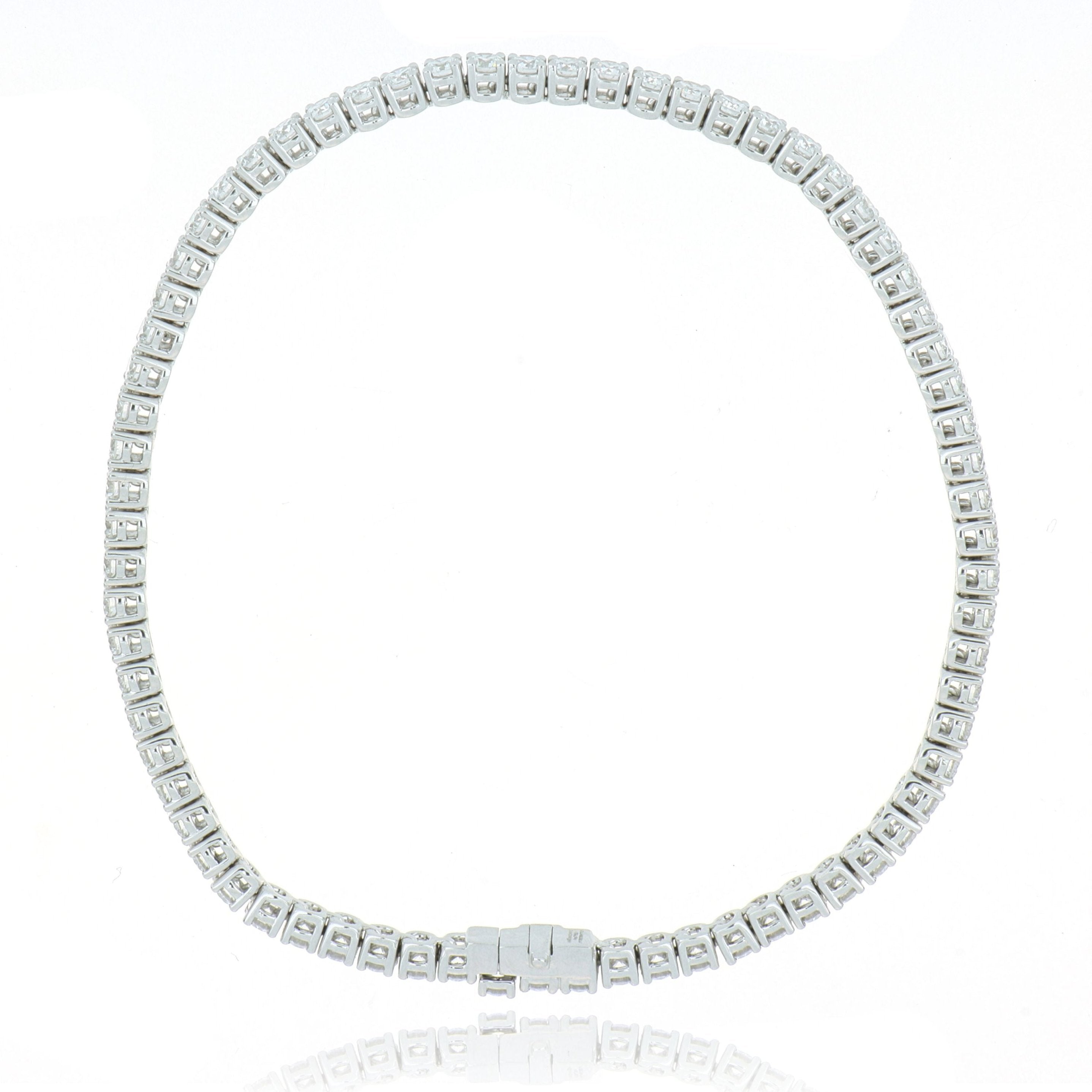 18k White Gold Diamond Tennis Bracelet - Charles Koll Jewelers