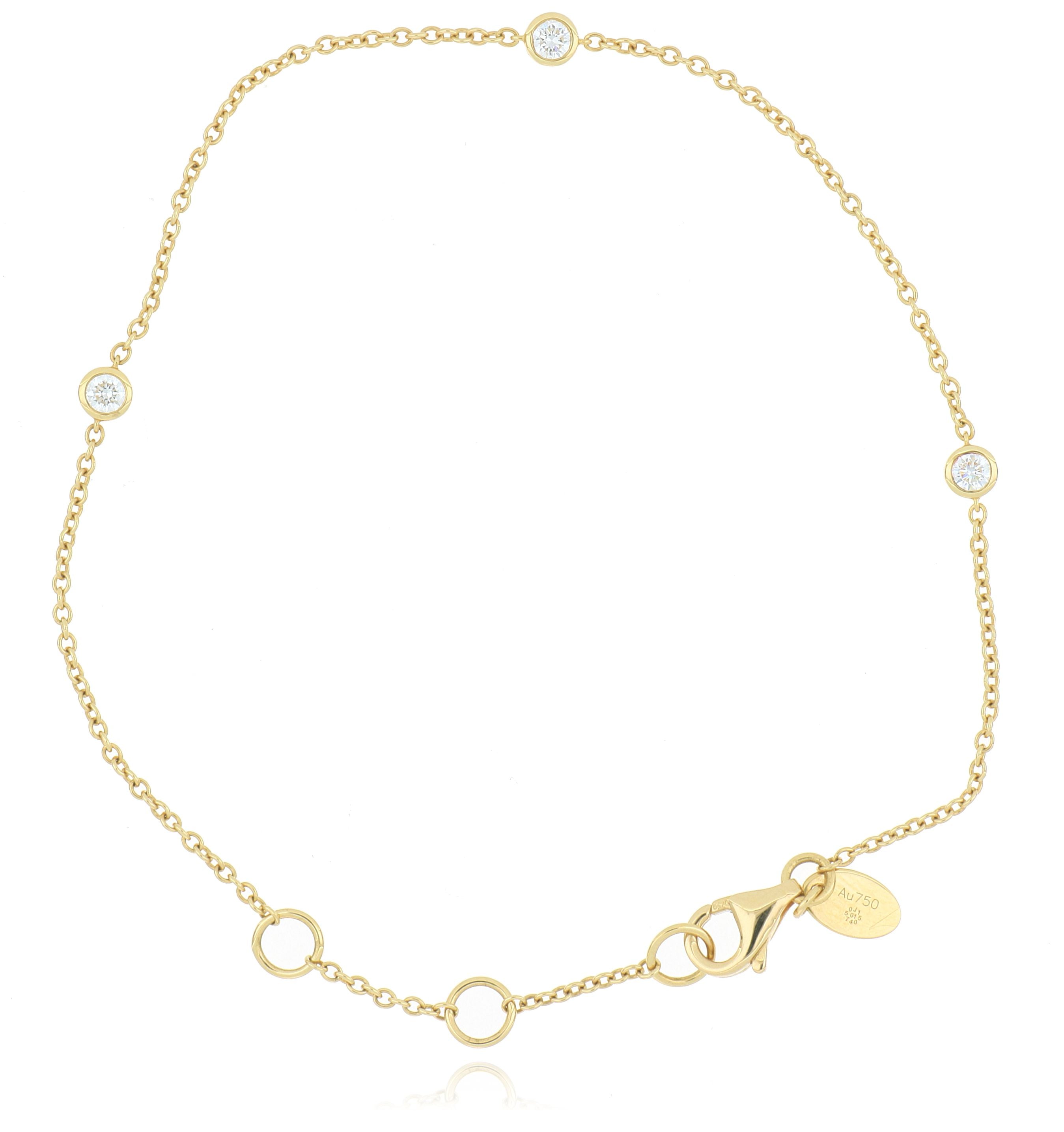 18k Yellow Gold Diamond Bracelet