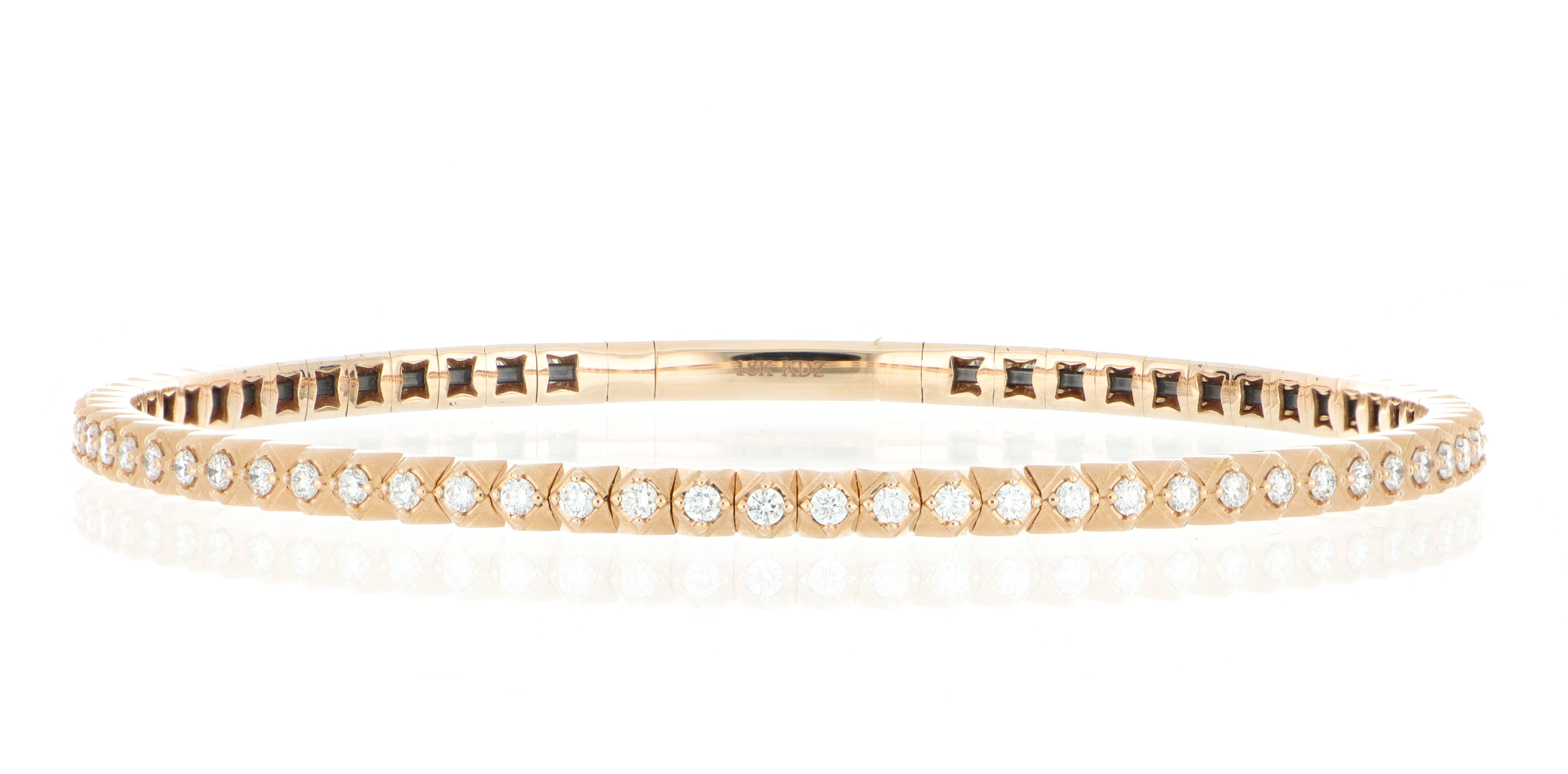 18k Rose Gold Diamond Bracelet