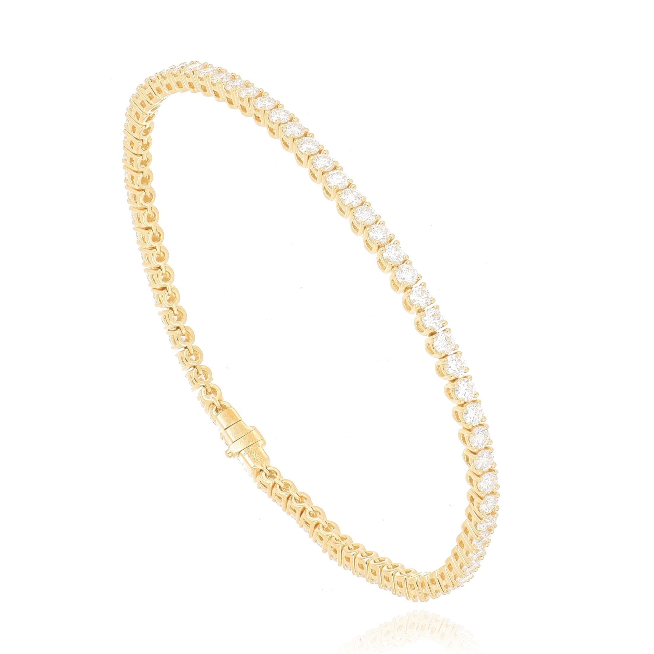 18k Yellow Diamond Tennis Bracelet - Charles Koll Jewelers