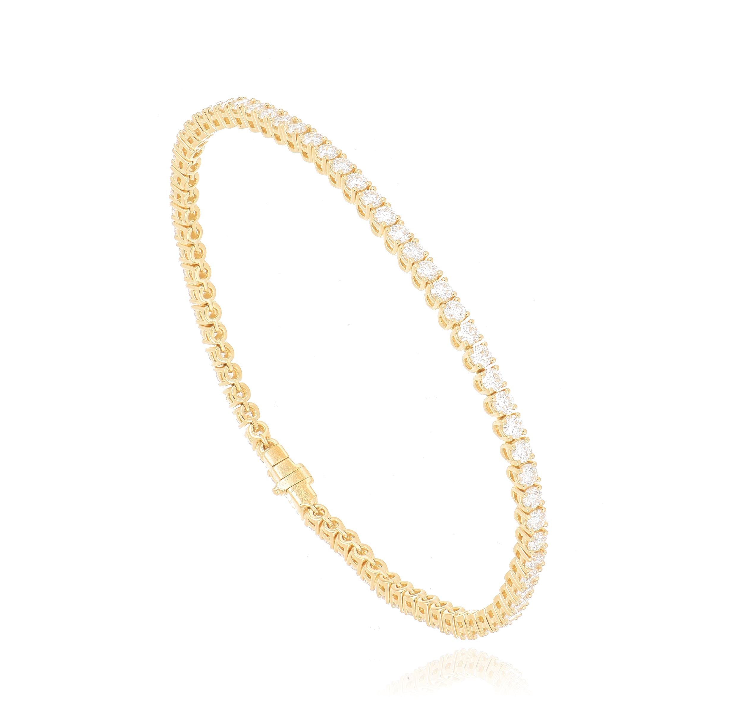 18k Yellow Diamond Tennis Bracelet - Charles Koll Jewelers