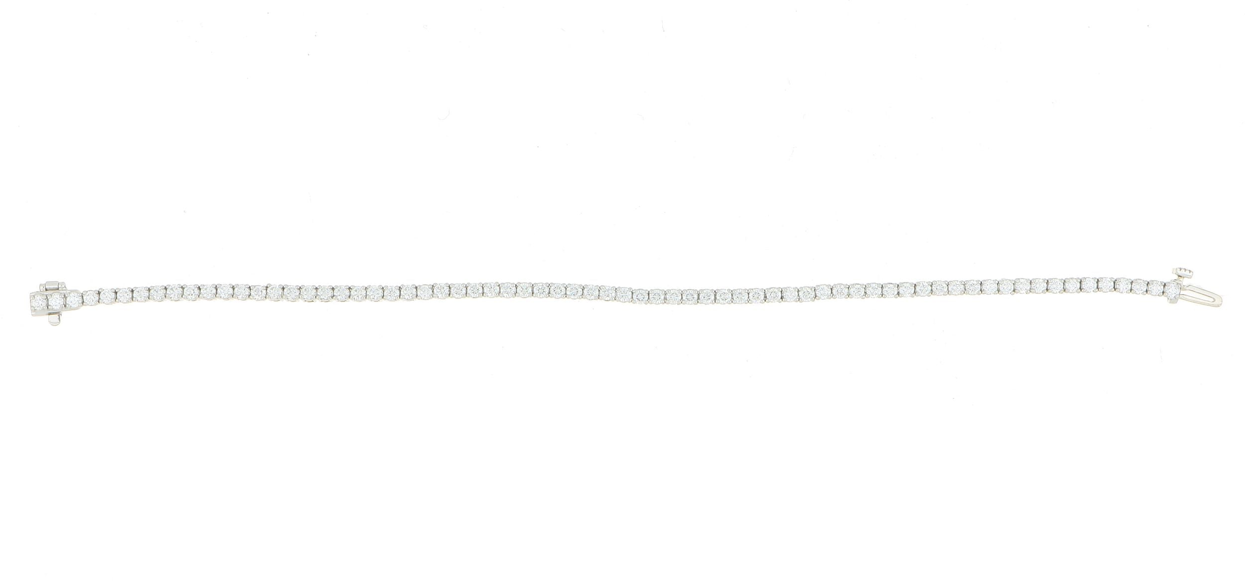 Platinum Classic 4 Prong Tennis Bracelet - Charles Koll Jewelers