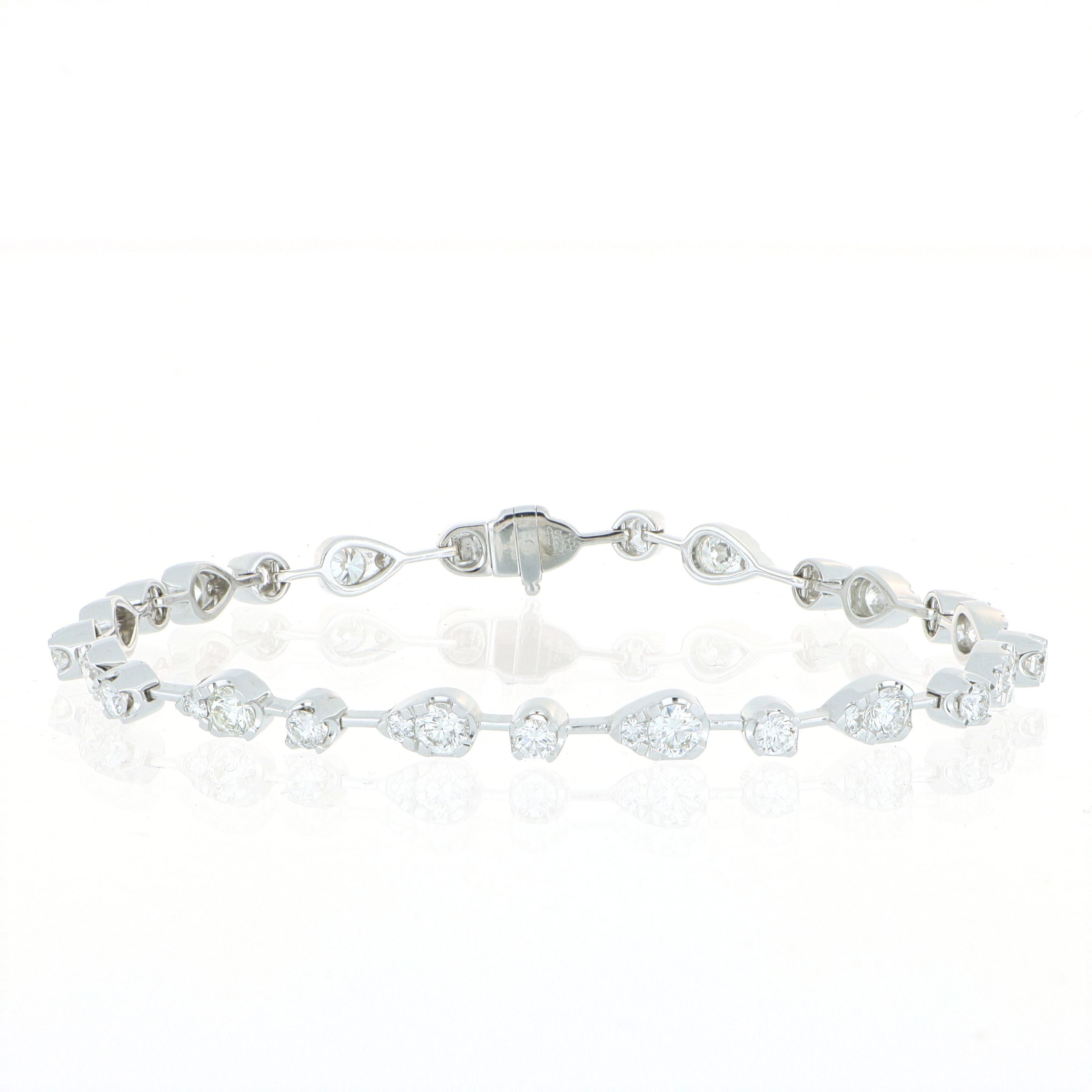 18k White Gold Diamond Bracelet - Charles Koll Jewelers