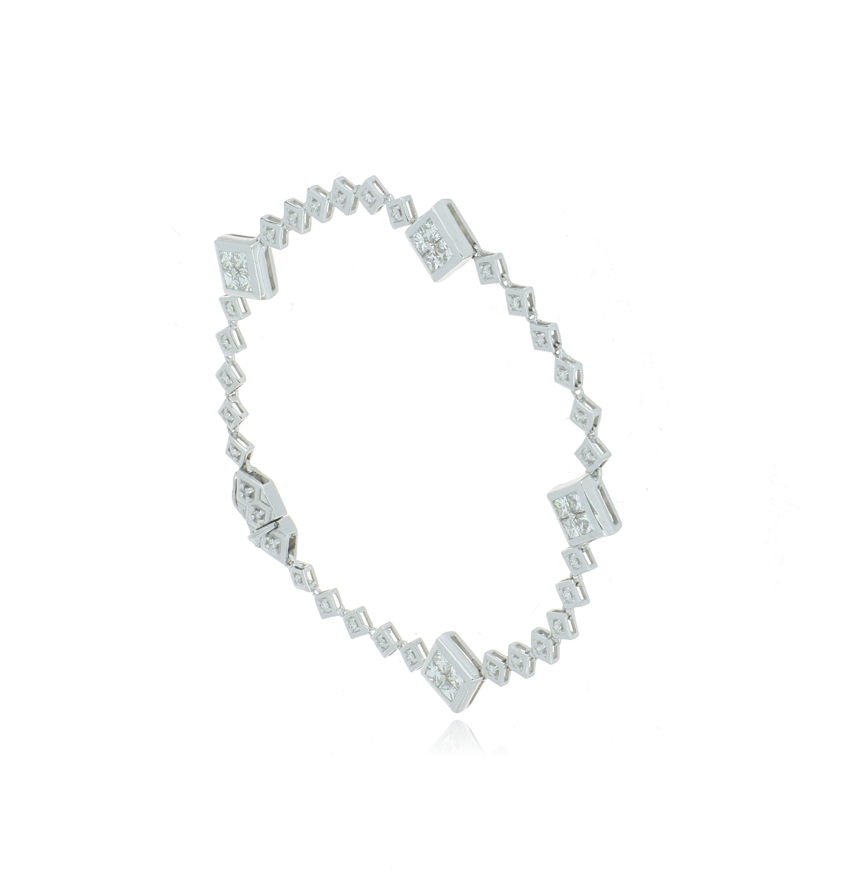 18k White Gold Diamond Bracelet