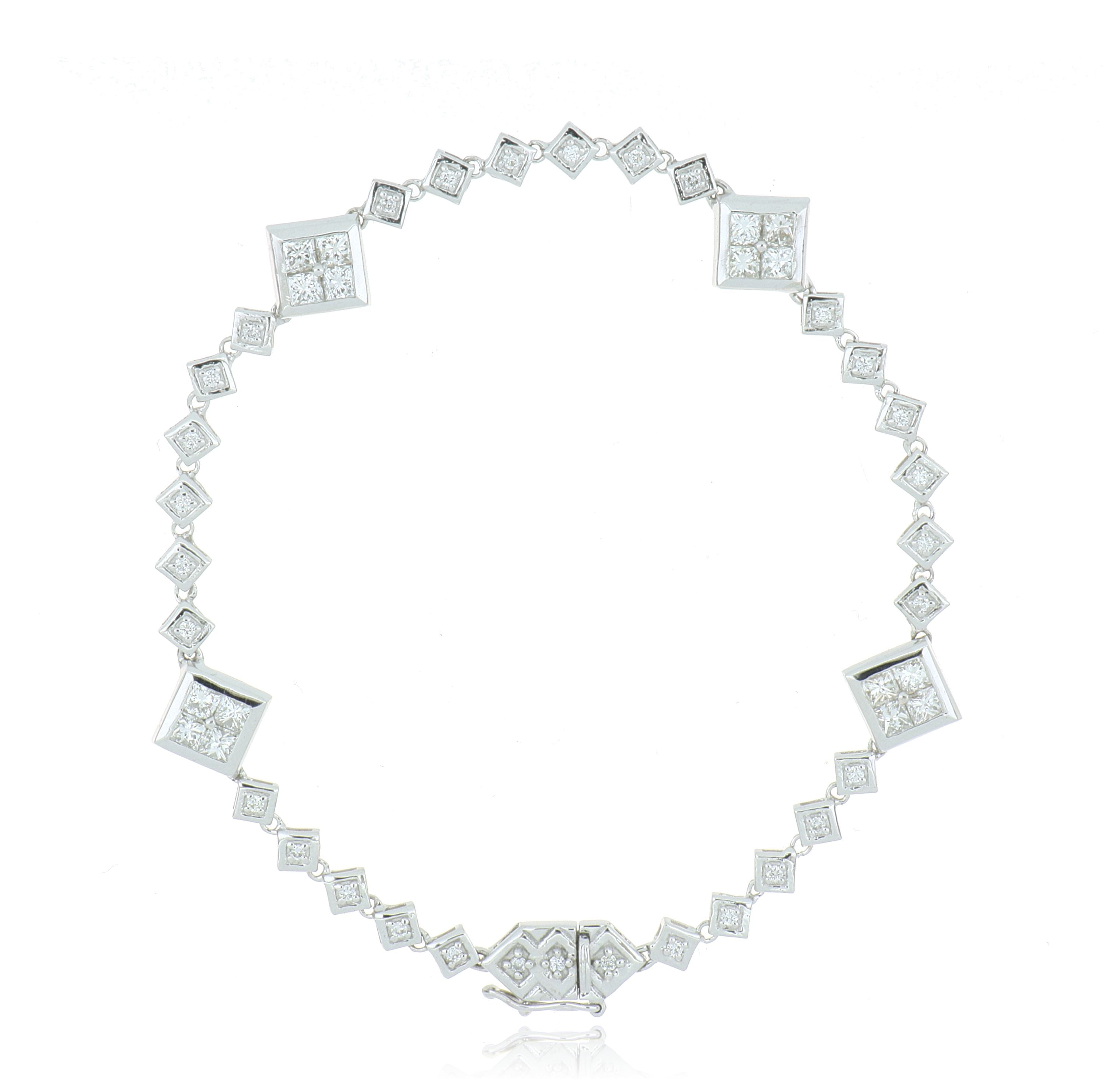 18k White Gold Diamond Bracelet