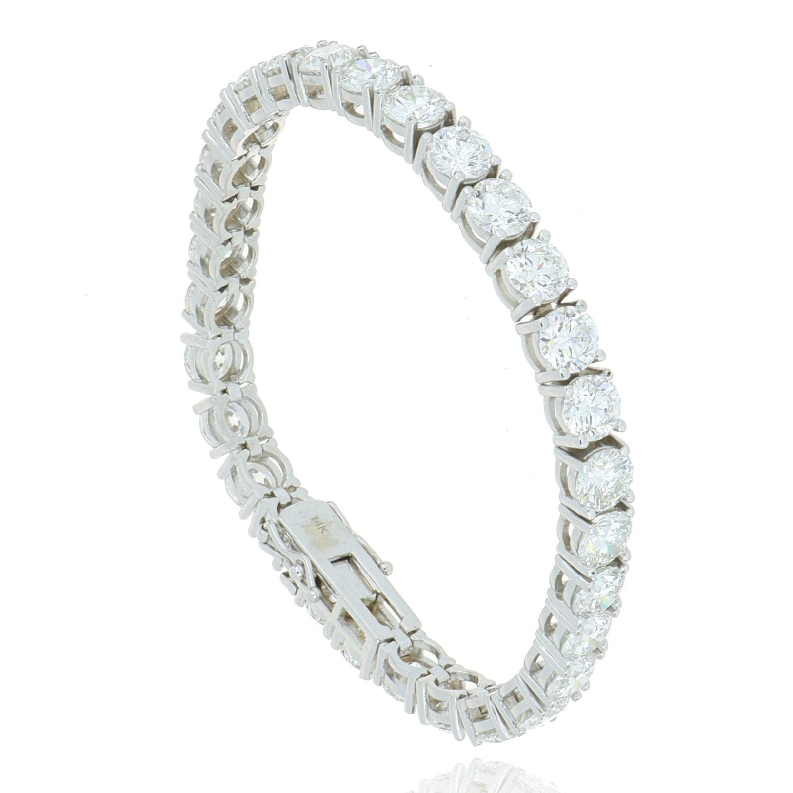 14k White Gold Diamond Tennis Bracelet