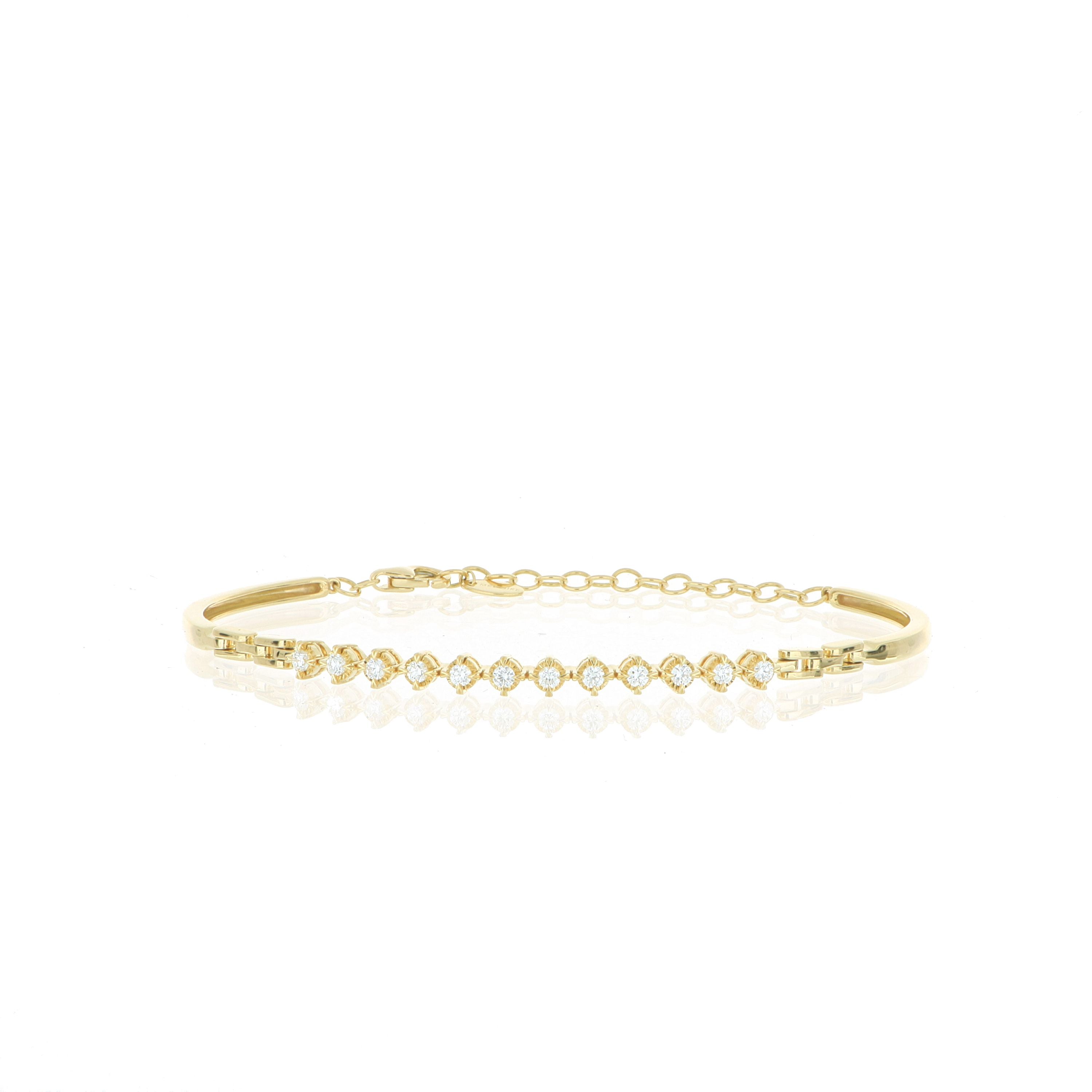 18k Yellow Gold Diamond Bracelet