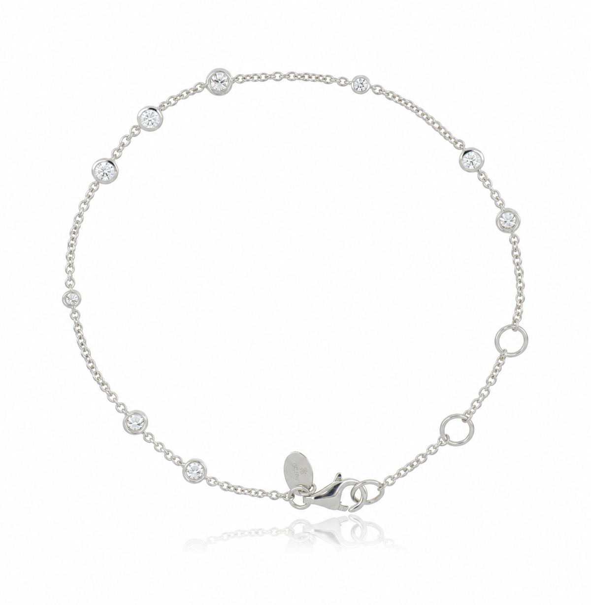 18k White Gold Diamond Cascade Bracelet