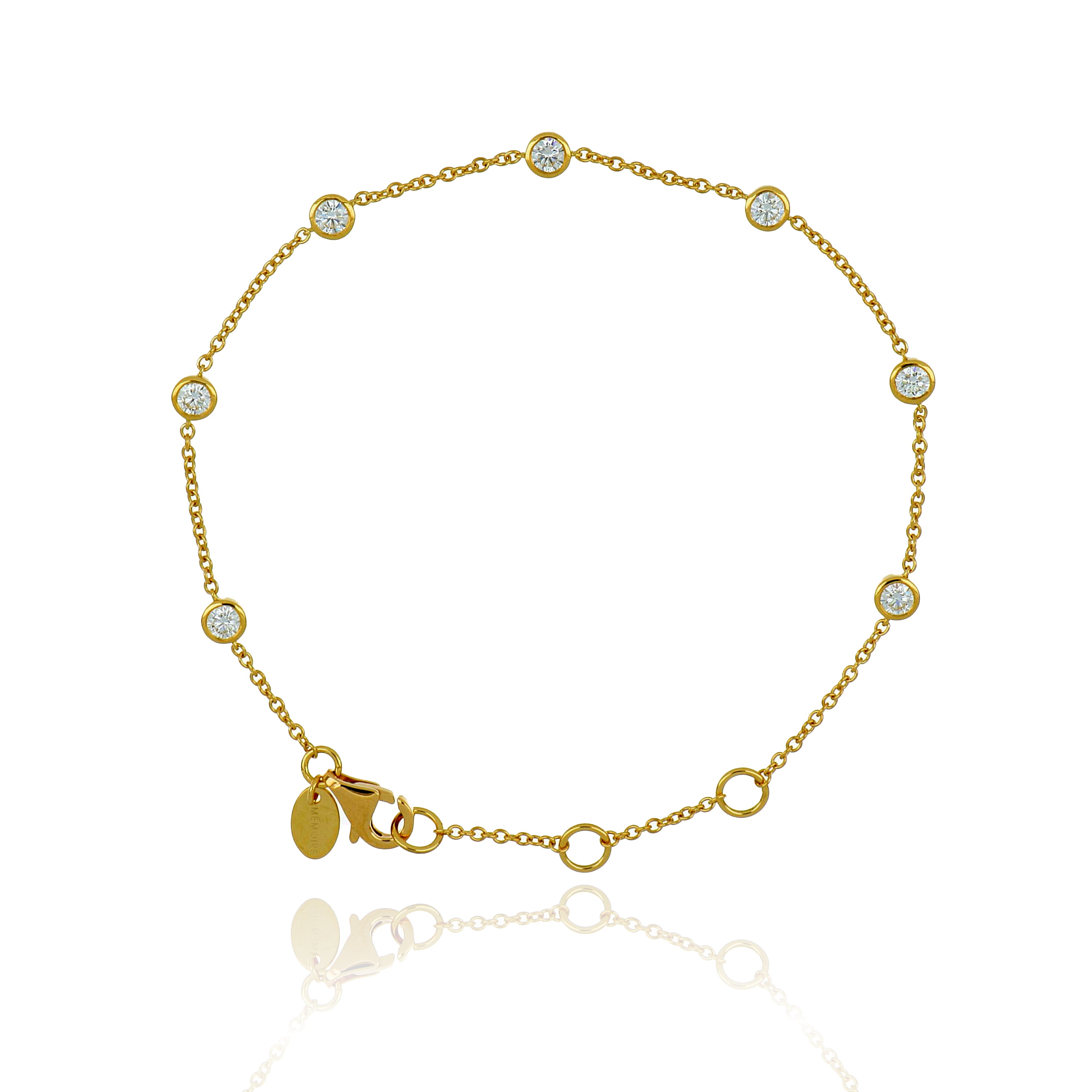 18k Yellow Gold Diamond Cascade Bracelet