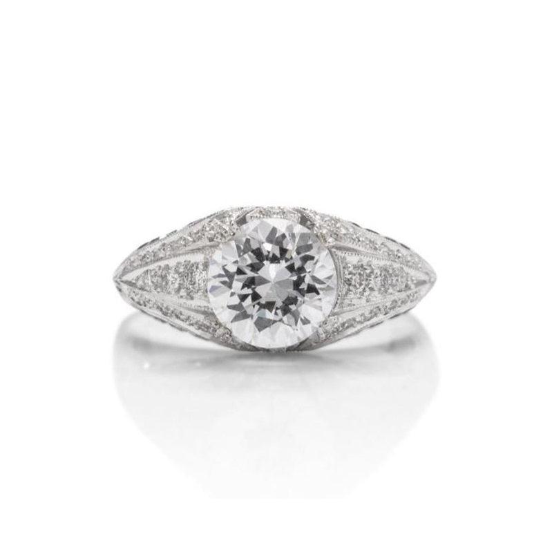 18k White Gold Custom Engagement Semi-Mount