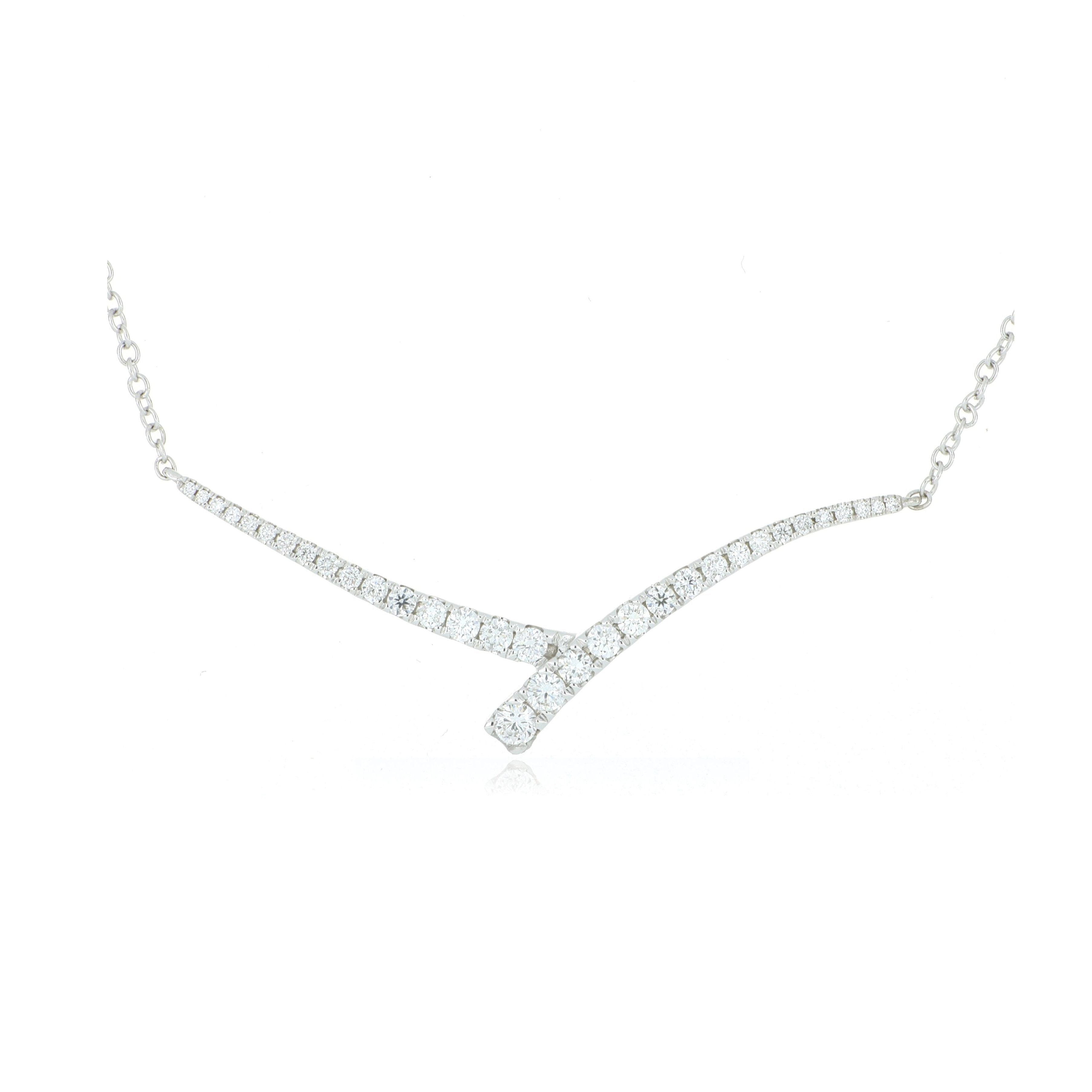 18k White Gold Diamond Fashion Necklace