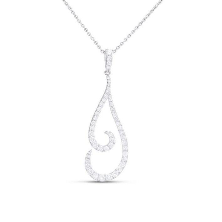 18k White Gold Diamond Fashion Pendant