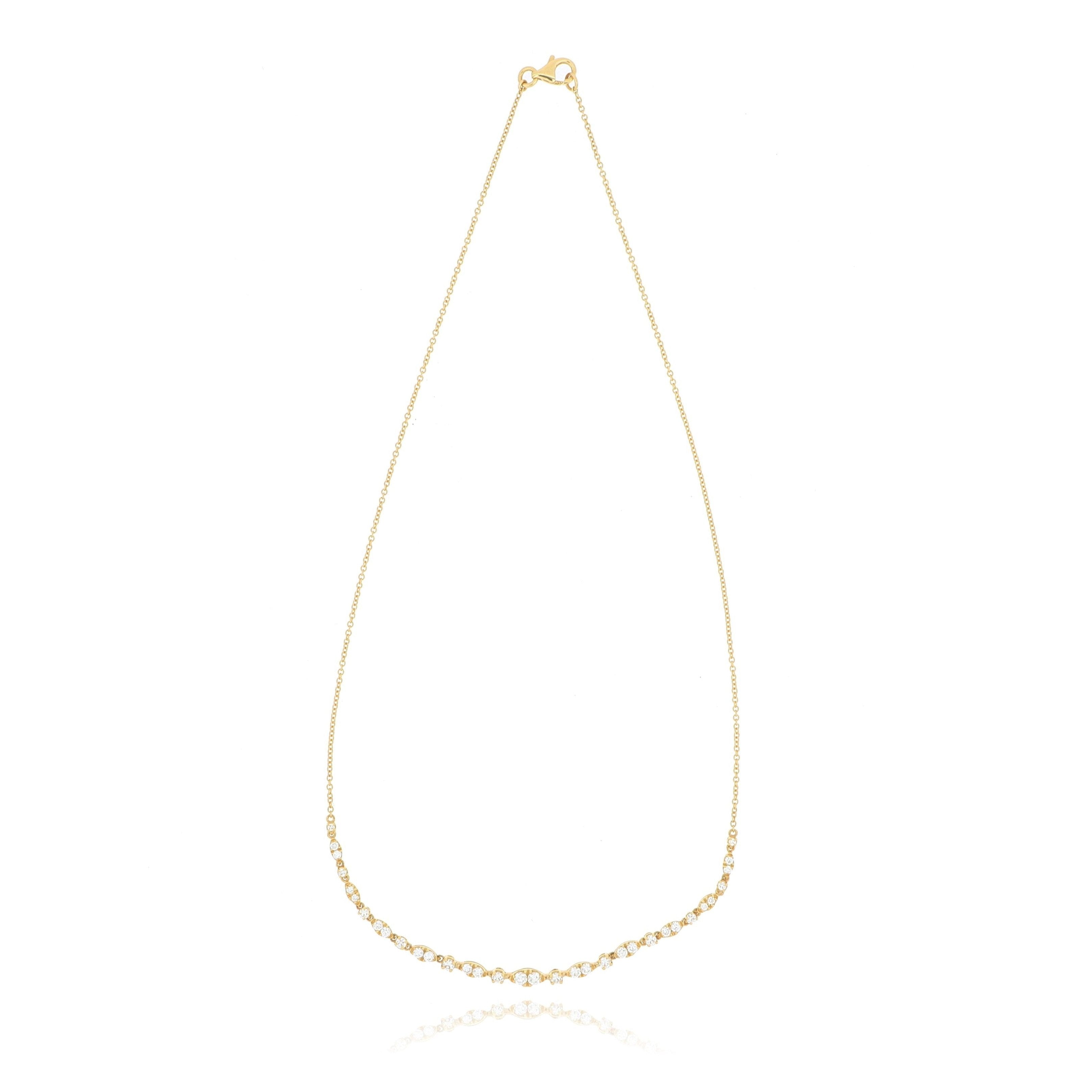 18k Yellow Gold Diamond Necklace