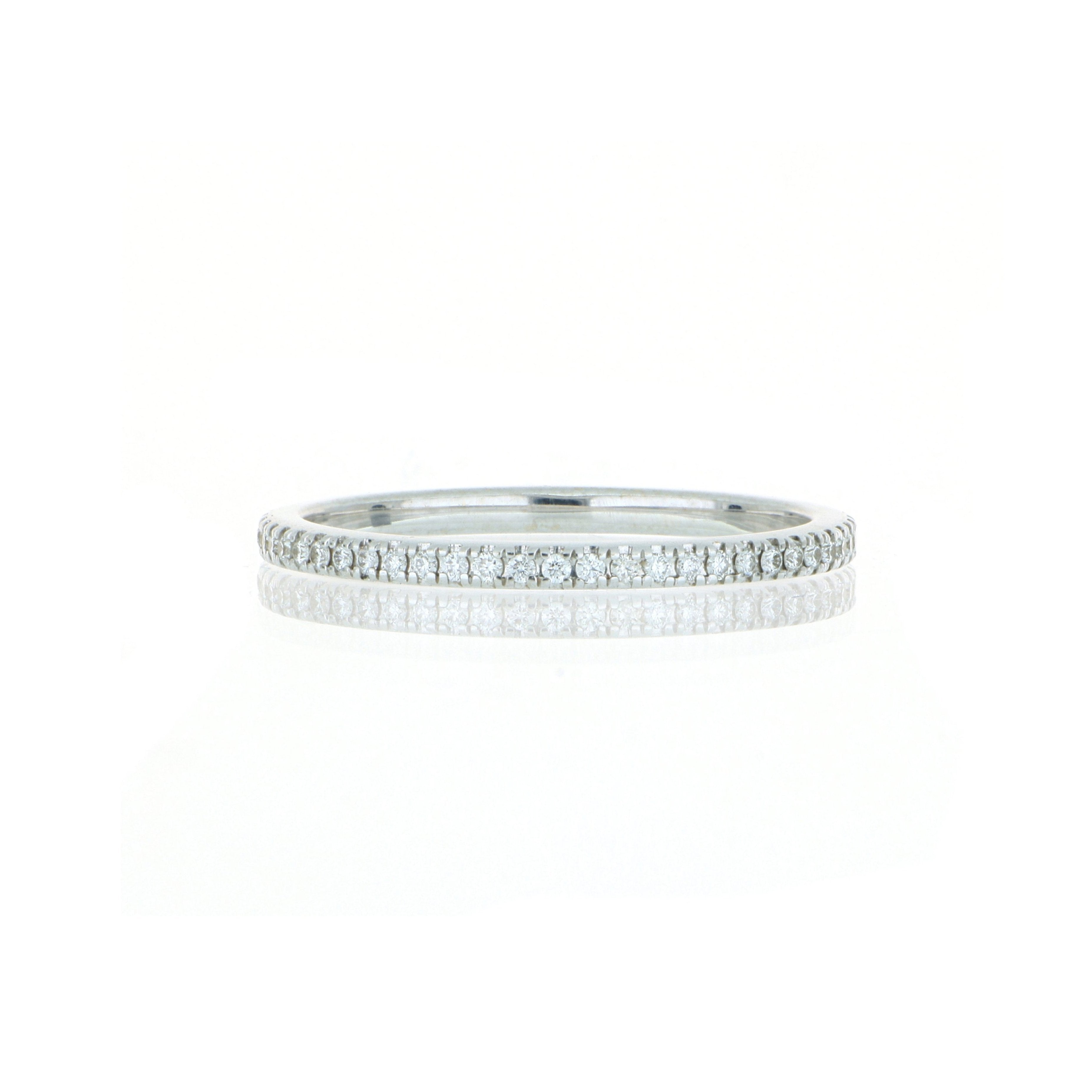 18k White Gold Diamond Eternity Wedding Band