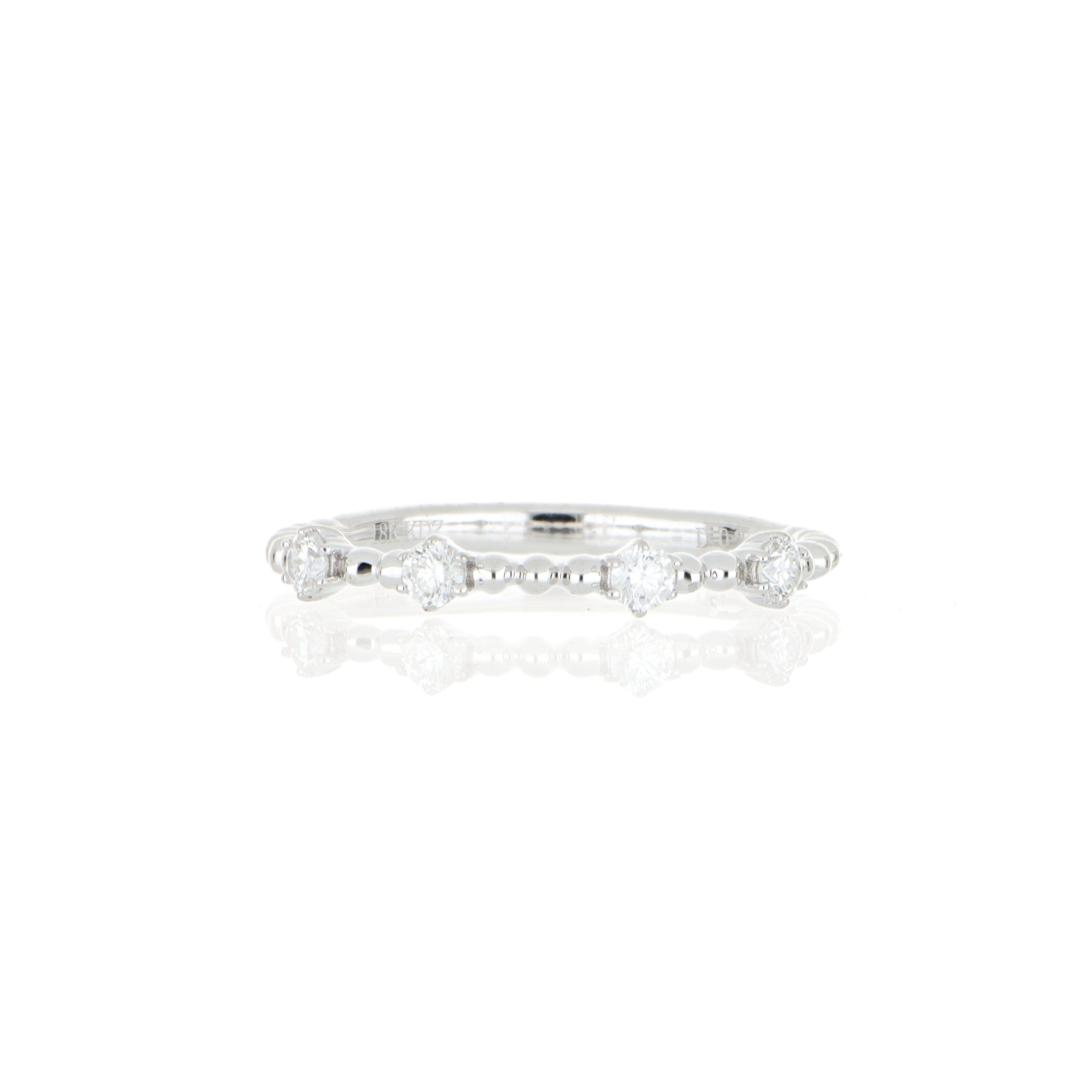 18k White Gold Diamond Wedding Band