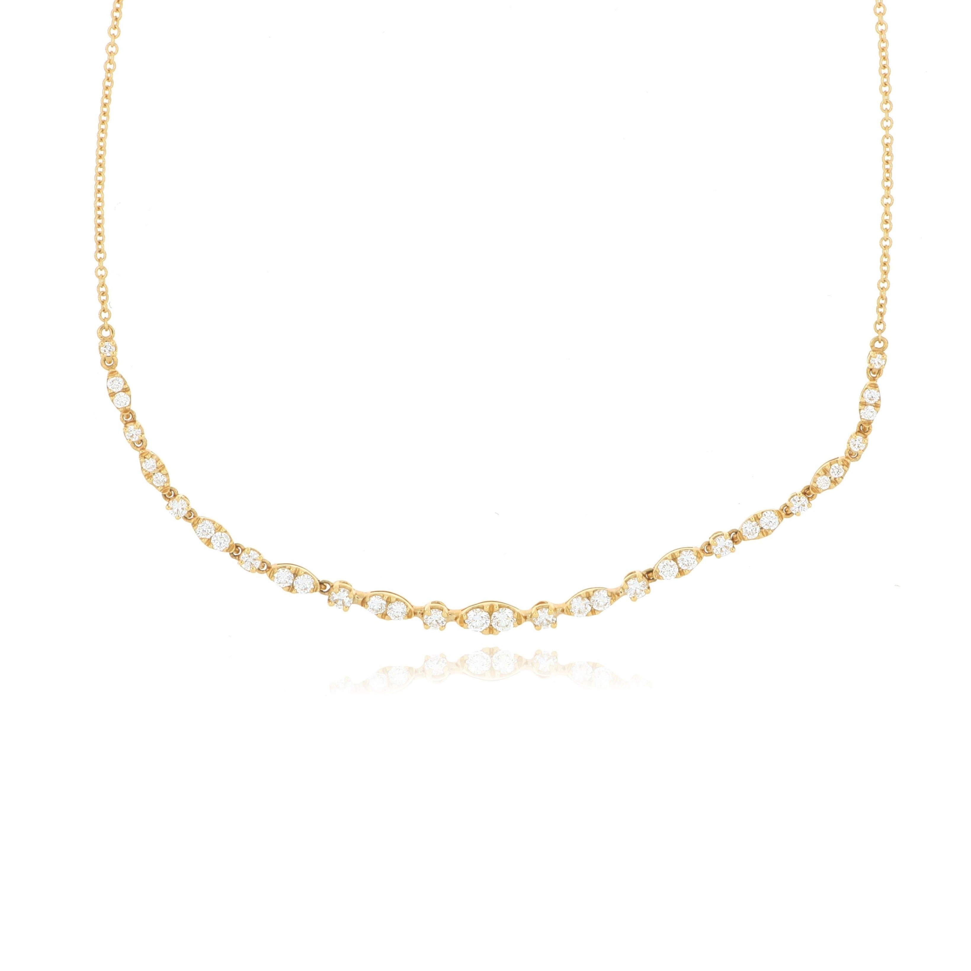 18k Yellow Gold Diamond Necklace