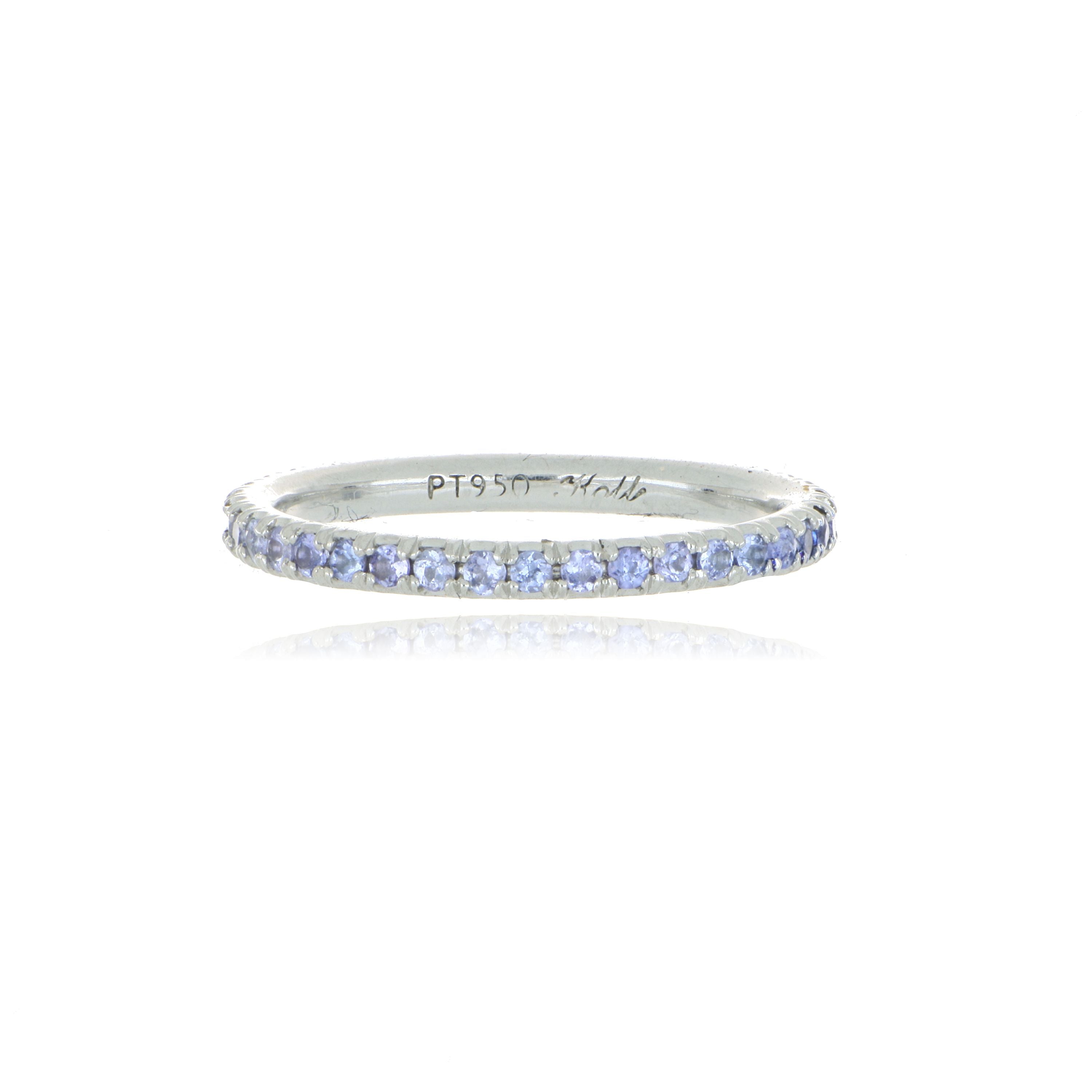 Platinum Tanzanite Eternity Ring