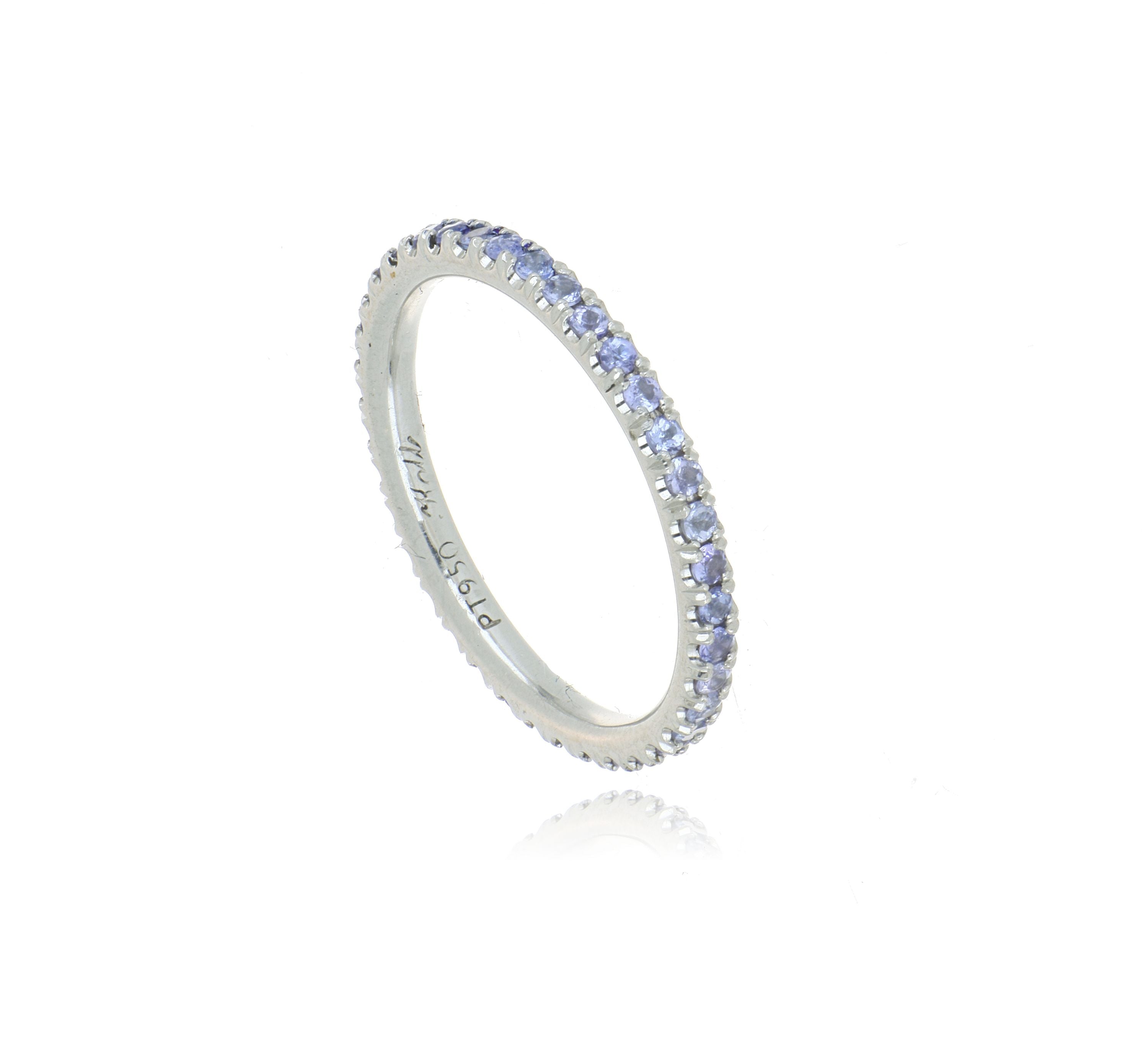 Platinum Tanzanite Eternity Ring