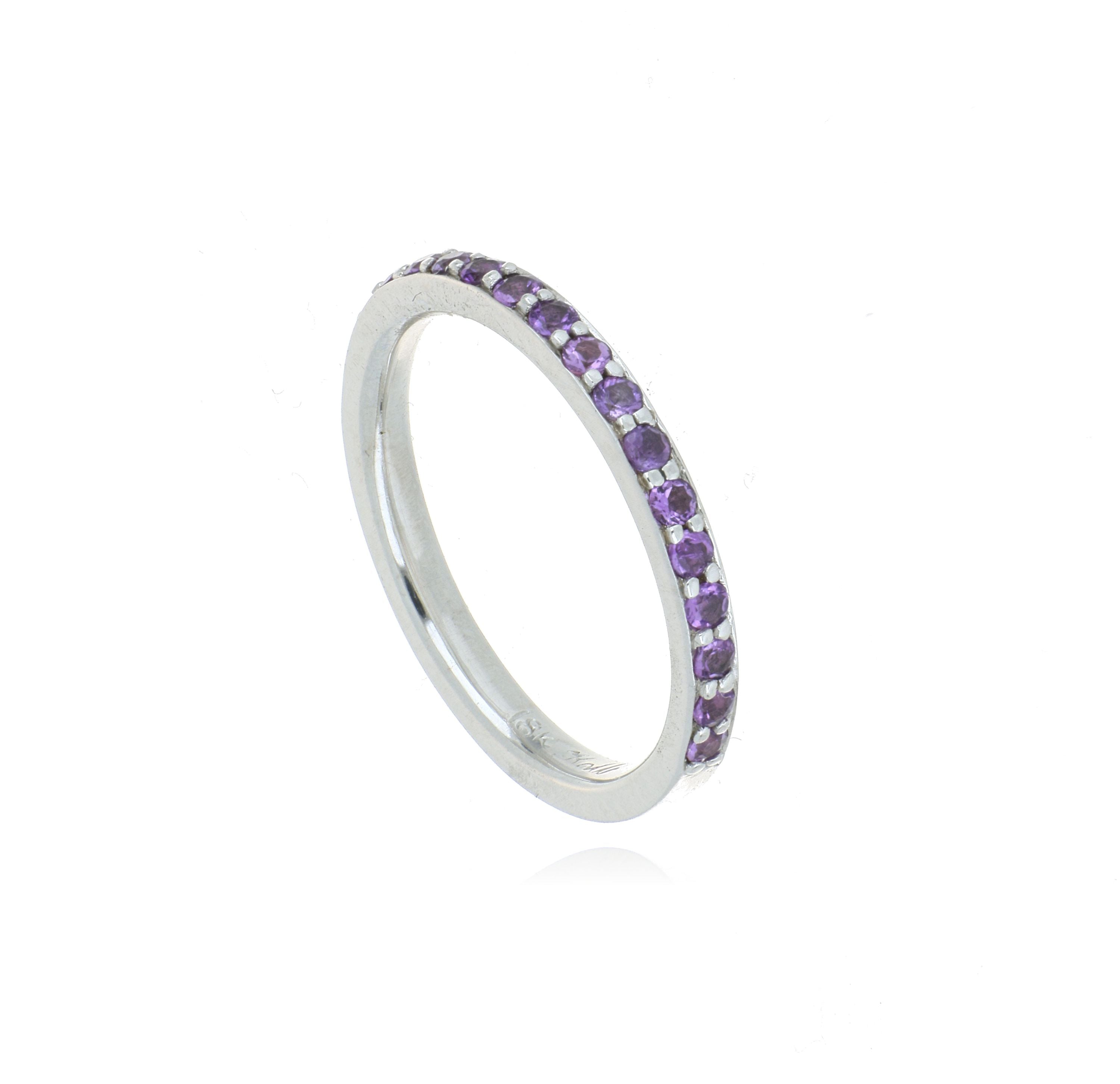 18k White Gold Amethyst Ring