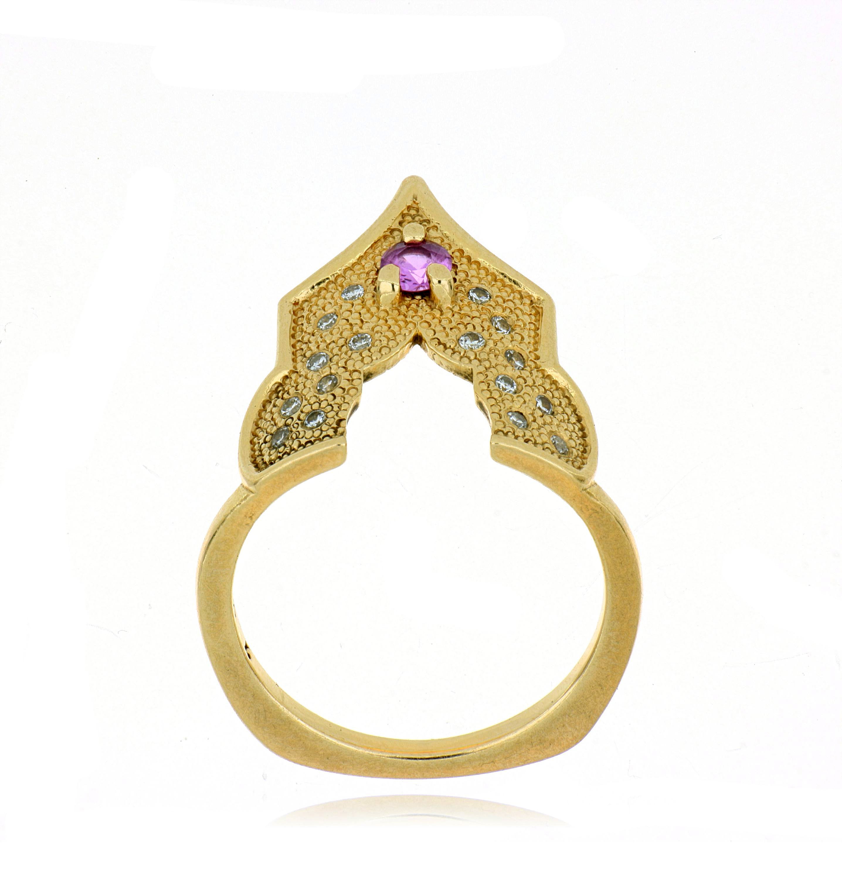 14k Yellow Gold  Sapphire Ring