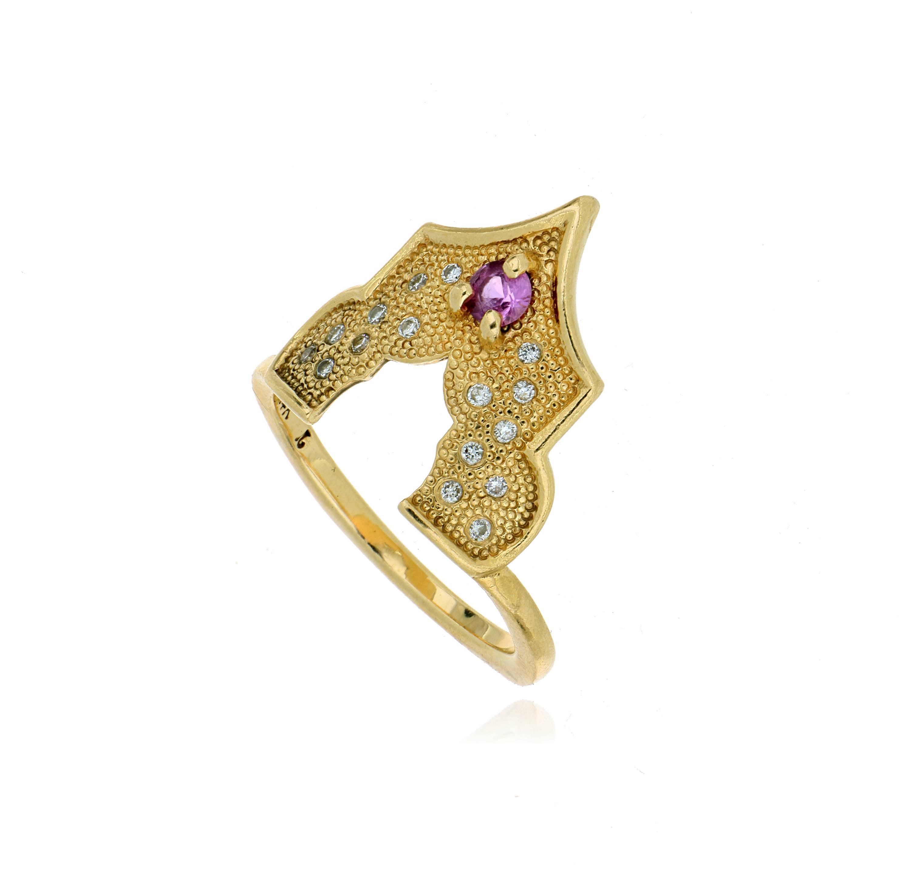 14k Yellow Gold  Sapphire Ring