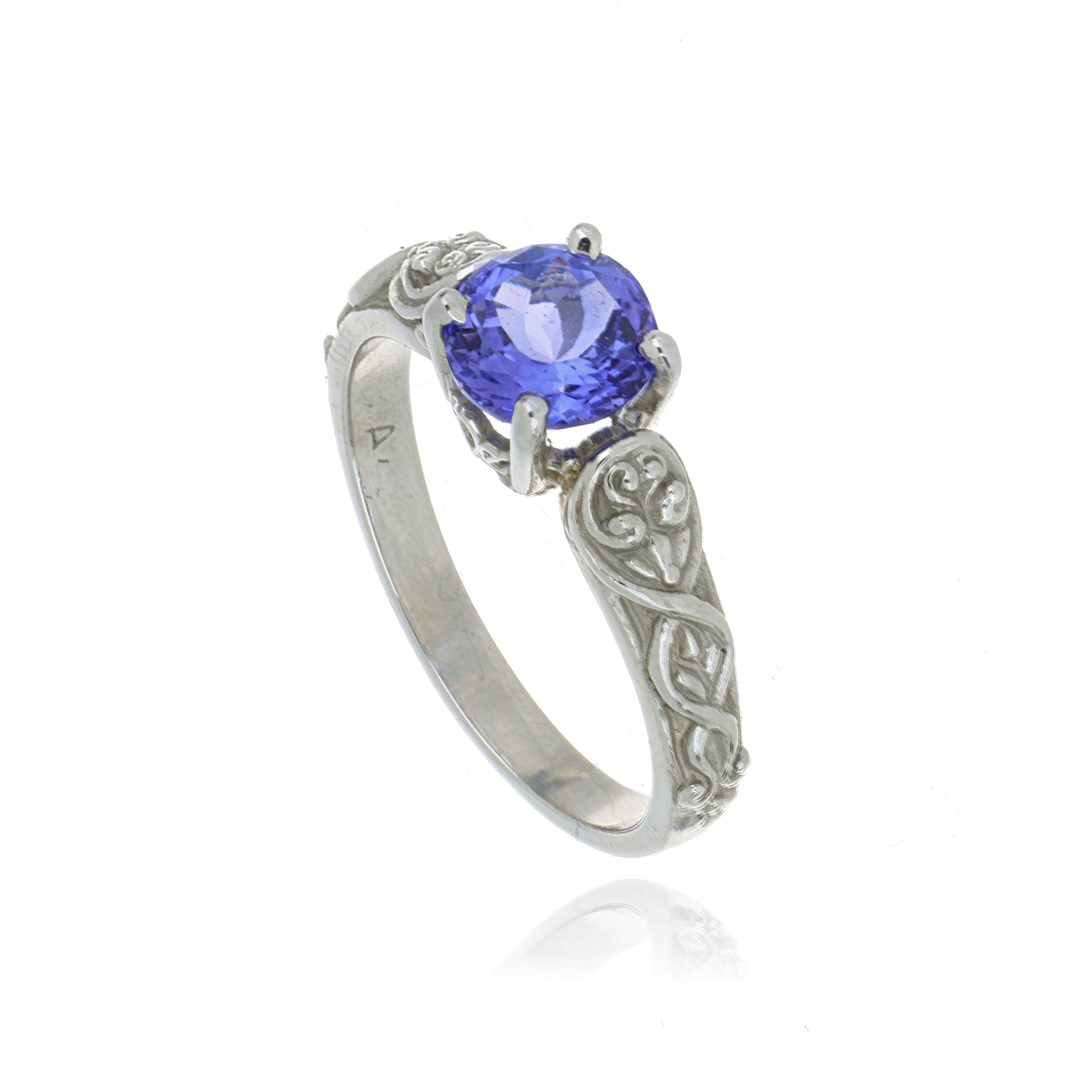 Platinum Tanzanite Solitaire Ring