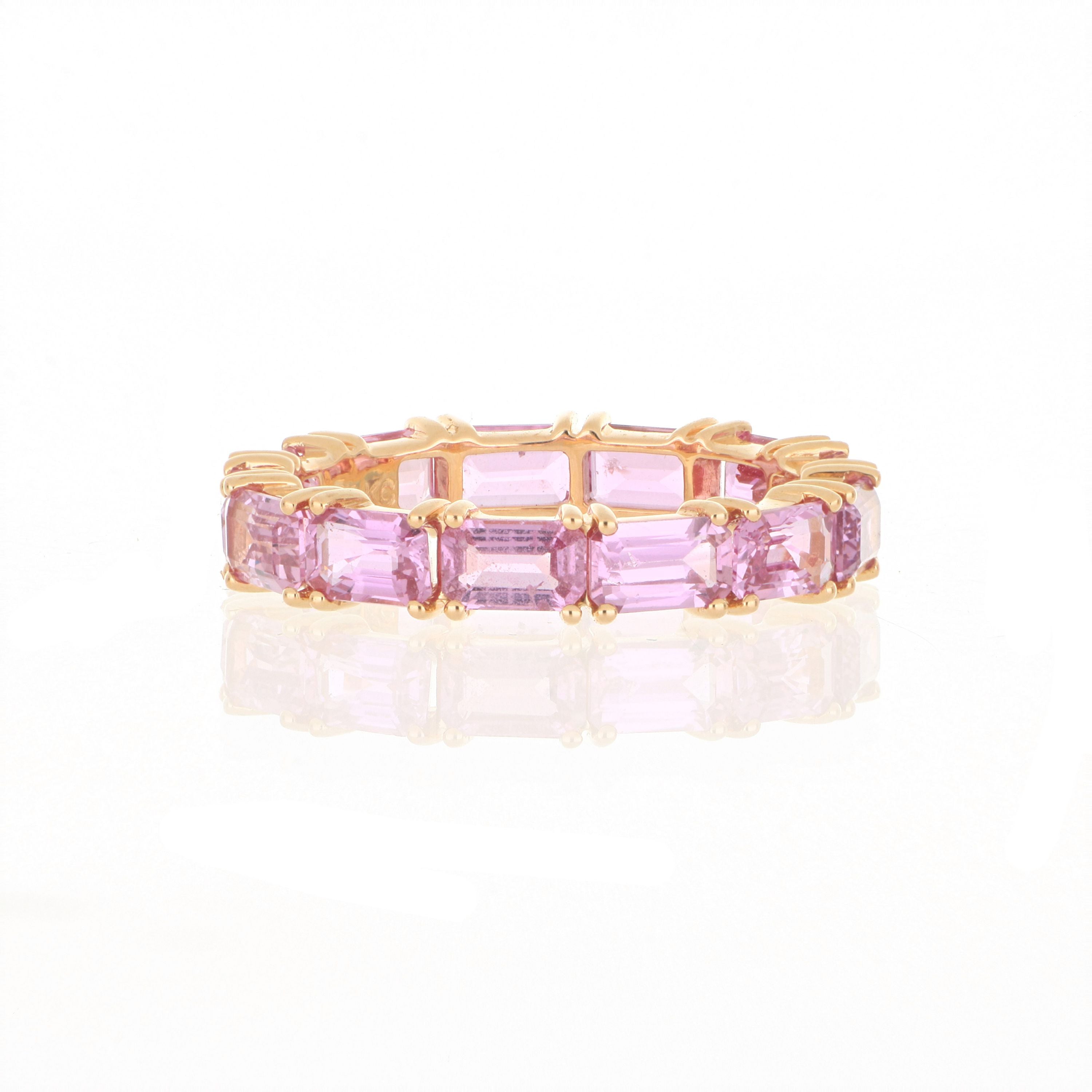 18k Rose Gold Sapphire Eternity Ring