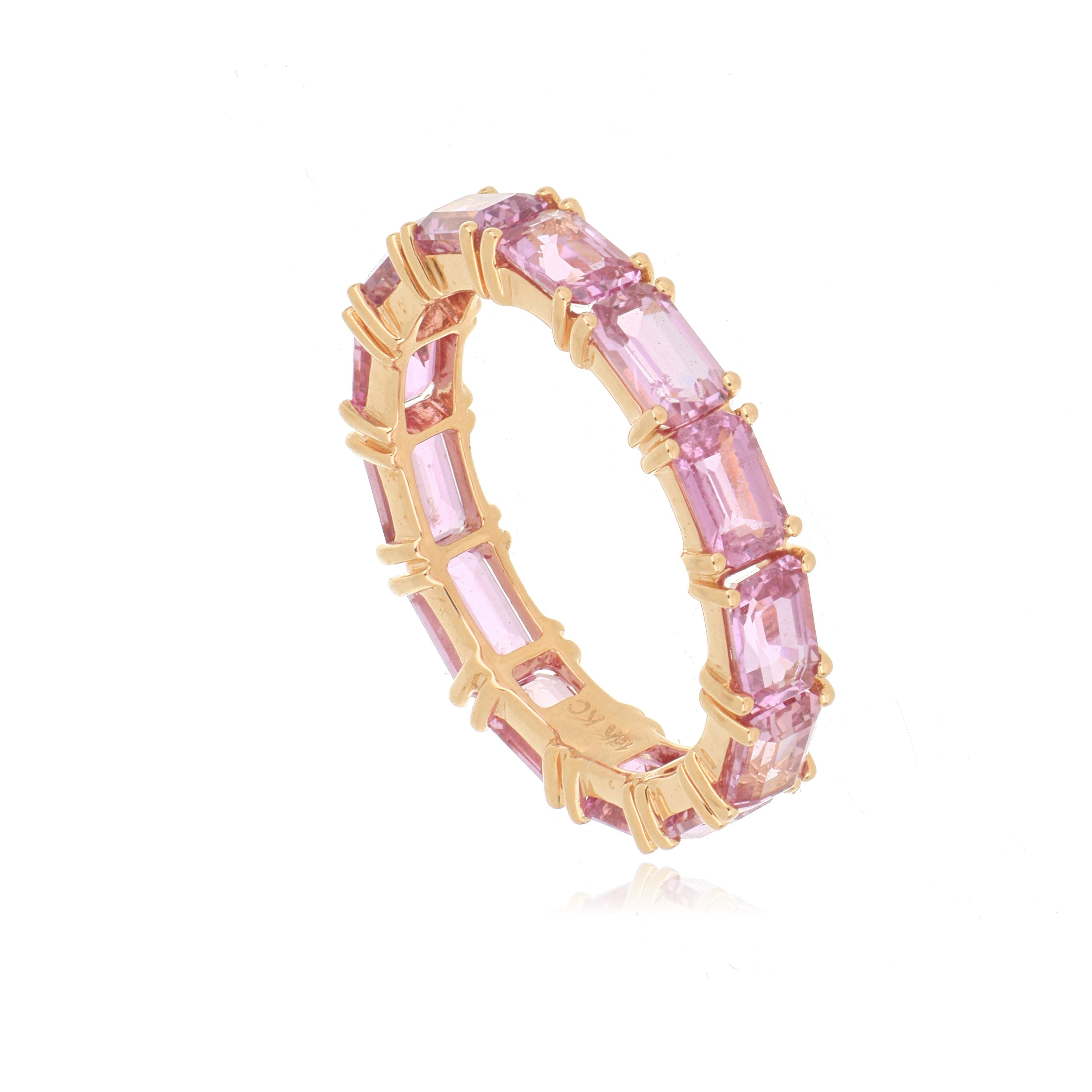 18k Rose Gold Sapphire Eternity Ring