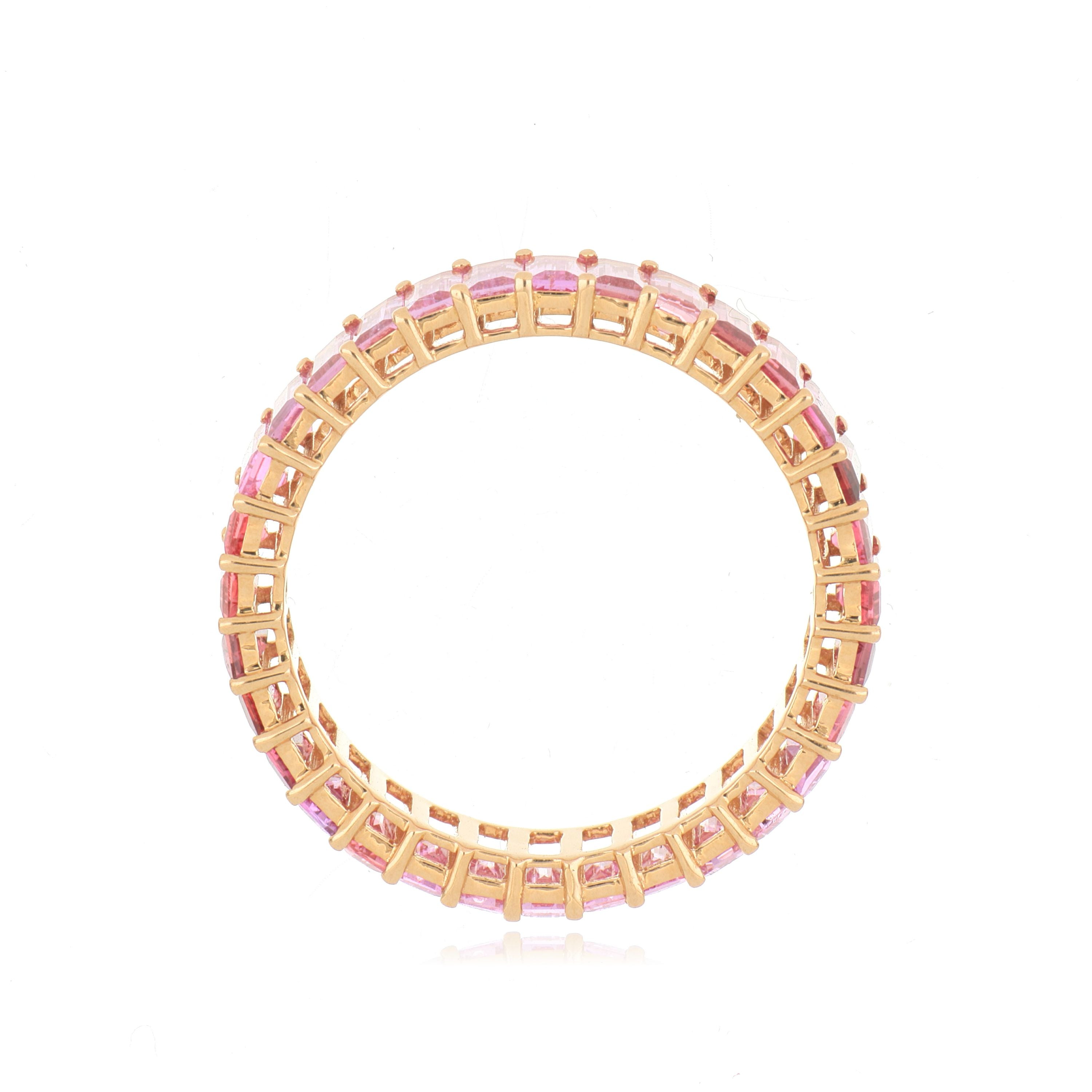 18k Rose Gold Gradient Sapphire Eternity Ring