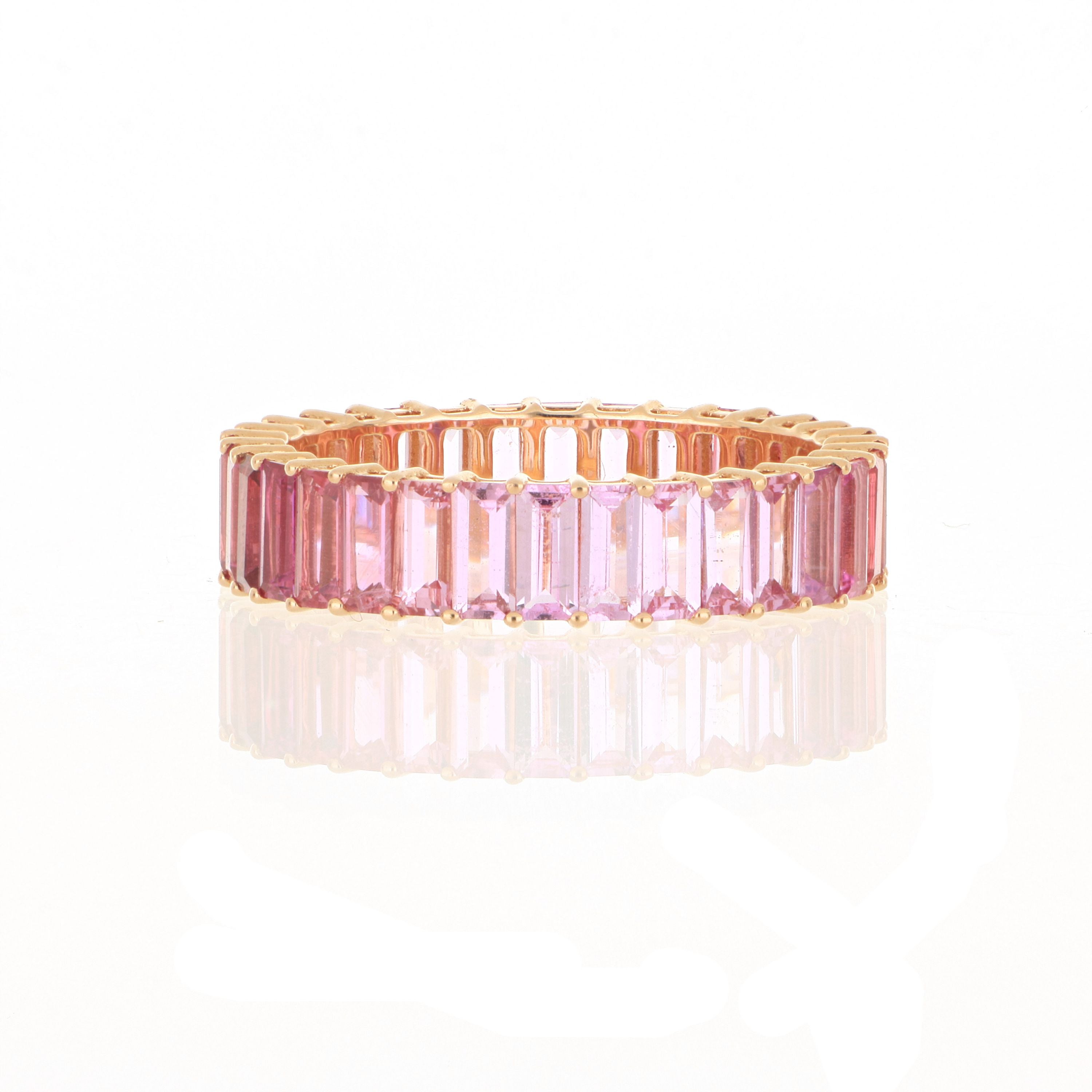 18k Rose Gold Gradient Sapphire Eternity RIng