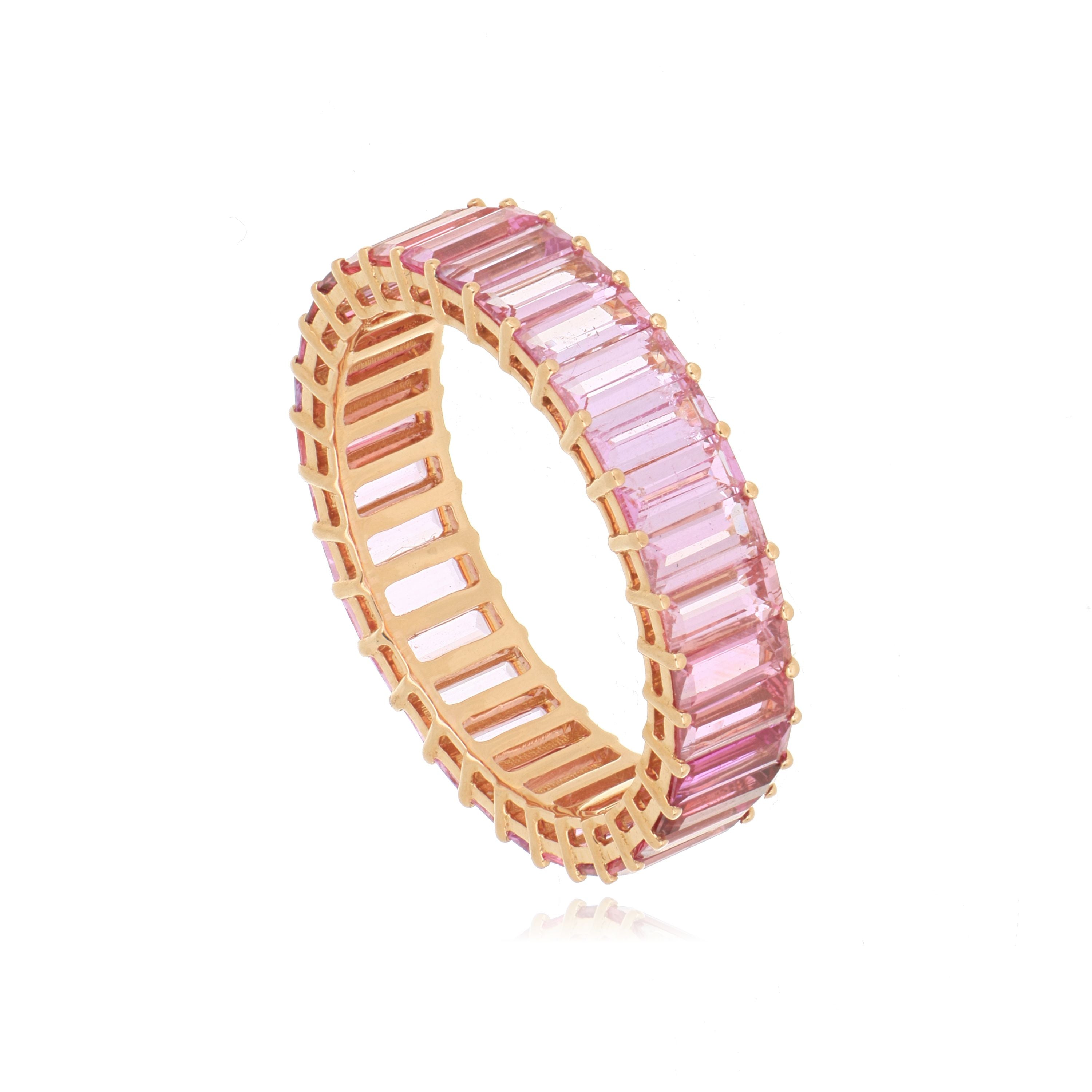 18k Rose Gold Gradient Sapphire Eternity RIng