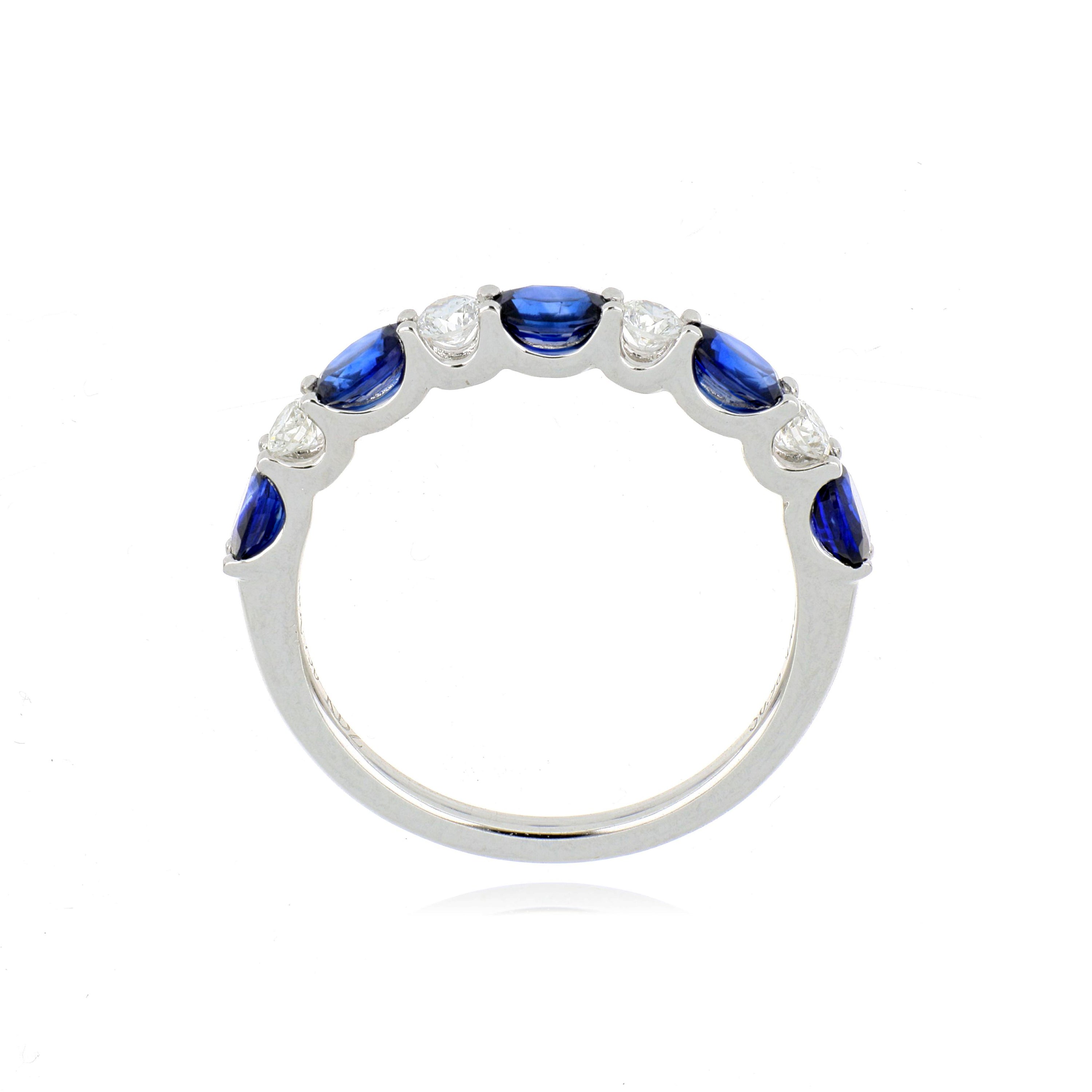 18k White Gold Sapphire and Diamond Ring