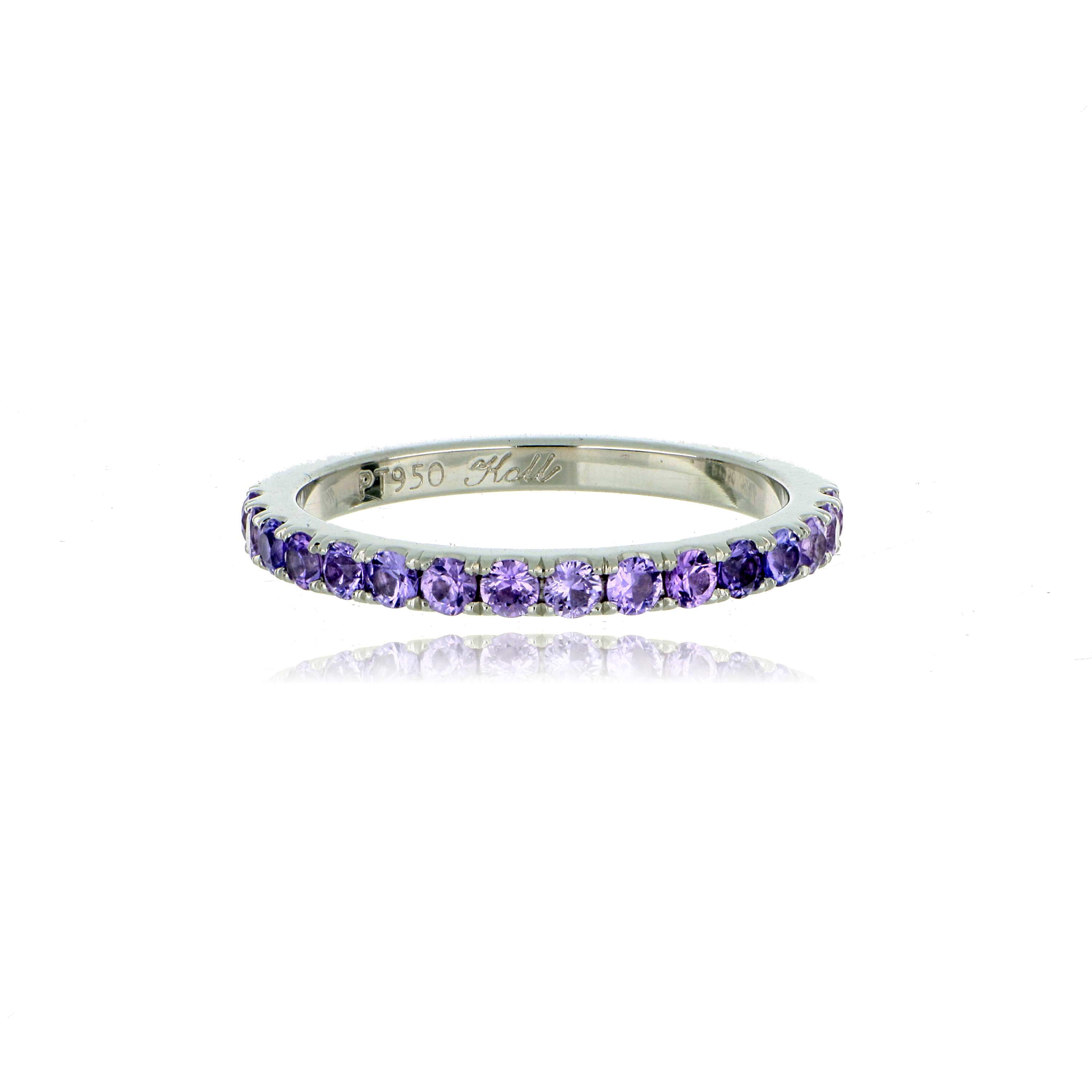 Platinum Purple Sapphire Ring